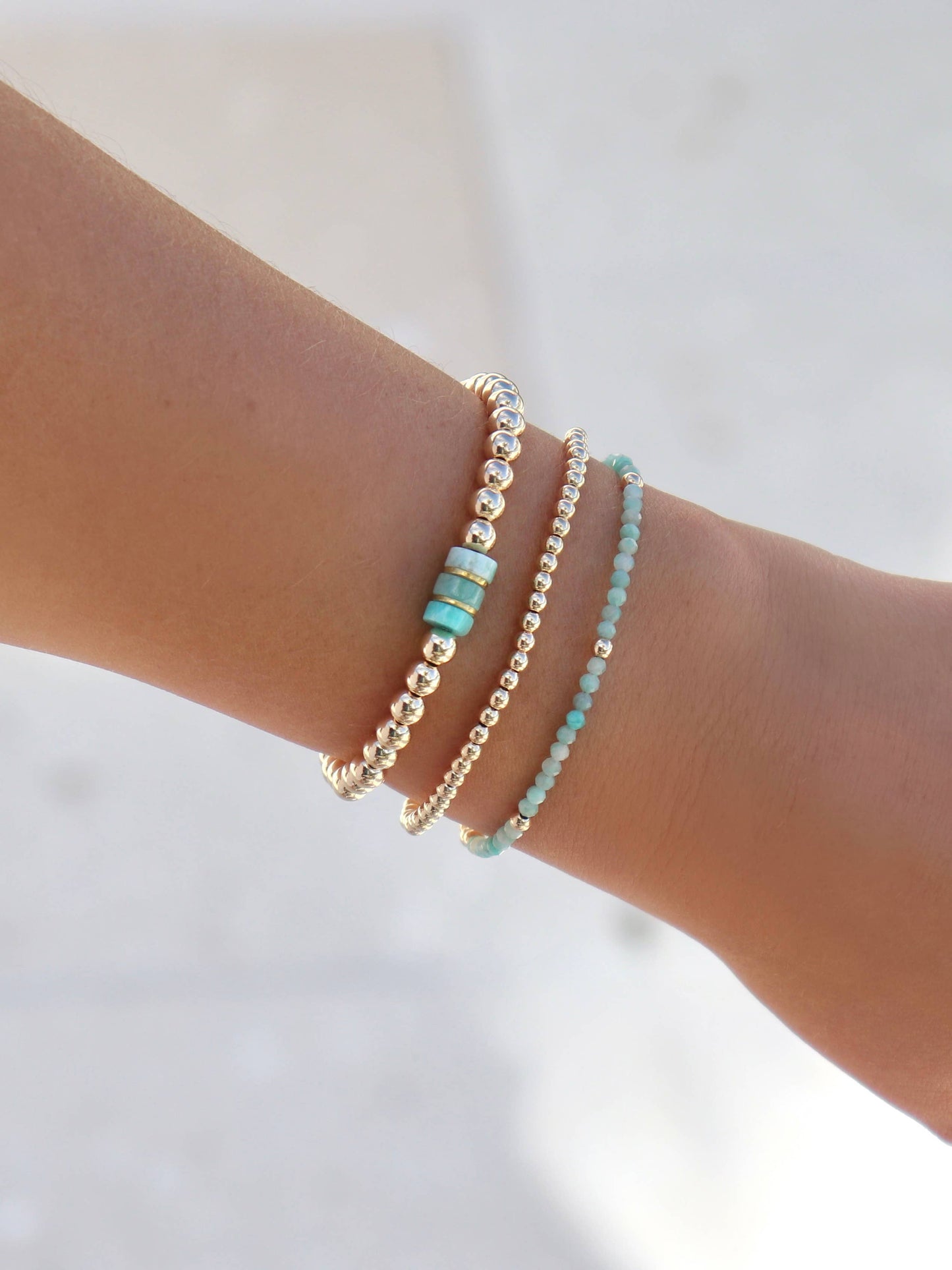 Jane Stretchy Gold Filled or Plated Stacking Bracelets
