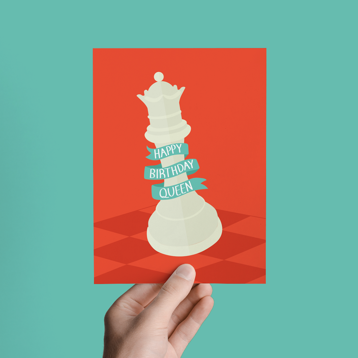 Happy Birthday Queen Chess, Queens Gambit Greeting Card