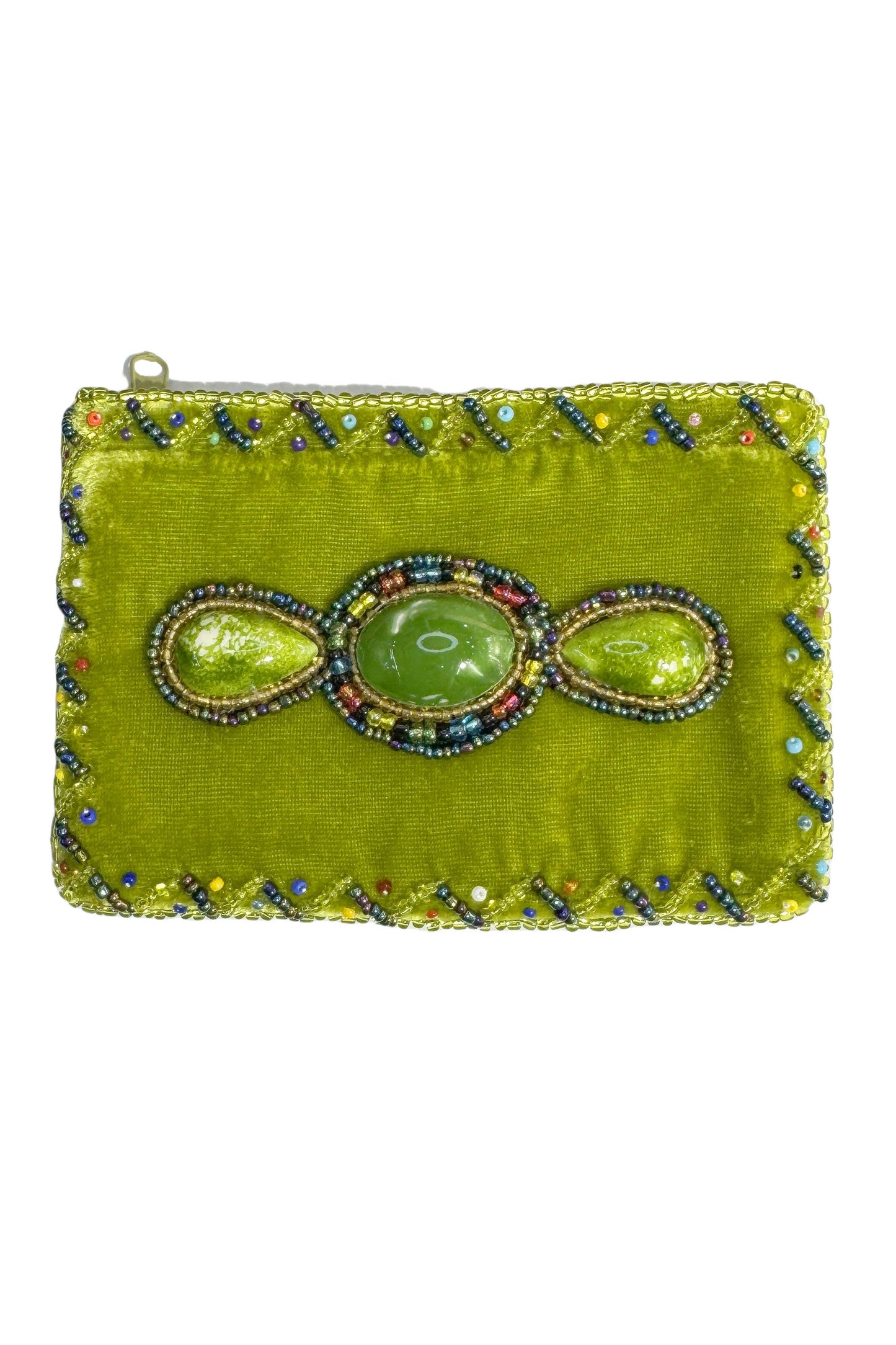 Gem Rectangle Velvet Coin Purse