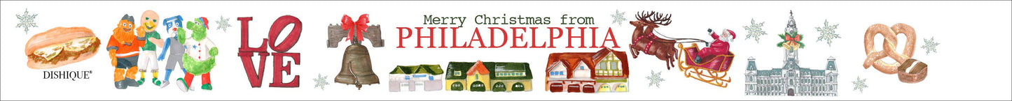 Philadelphia Christmas Porcelain Sphere Ornament