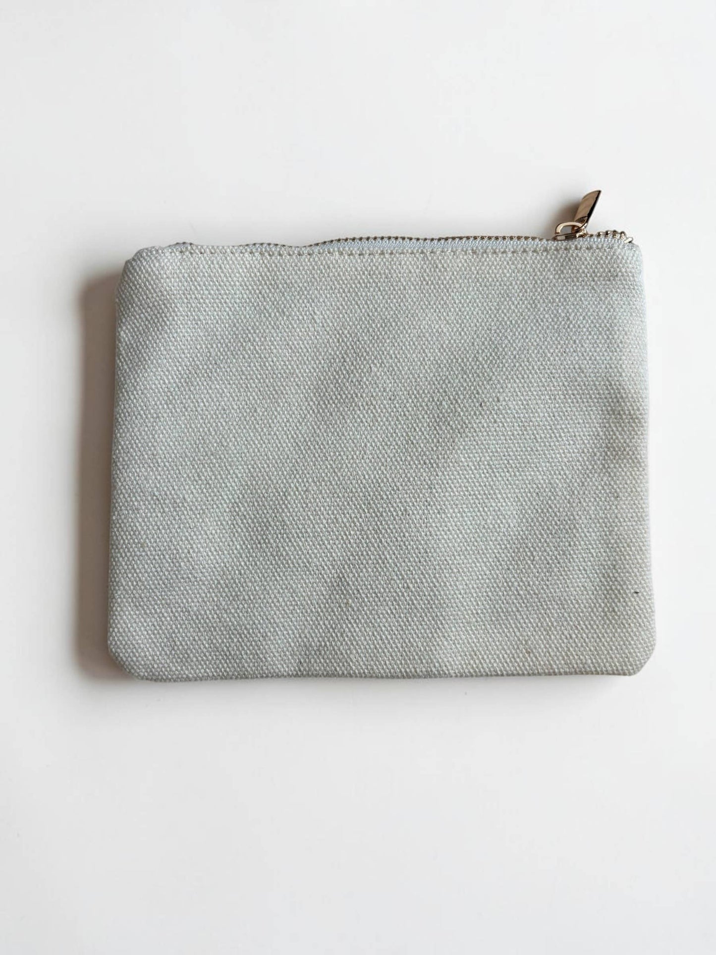Pretzel Embroidery Floral Cream Pouch Jewelry Storage Wallet