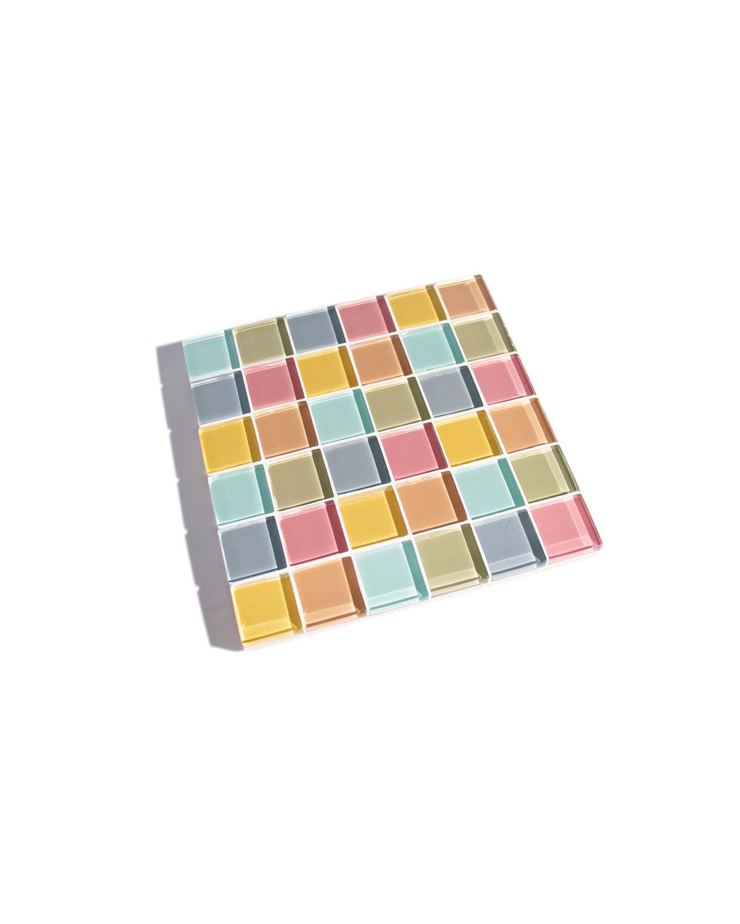 GLASS TILE DECORATIVE TRAY - Pastel Sprinkles