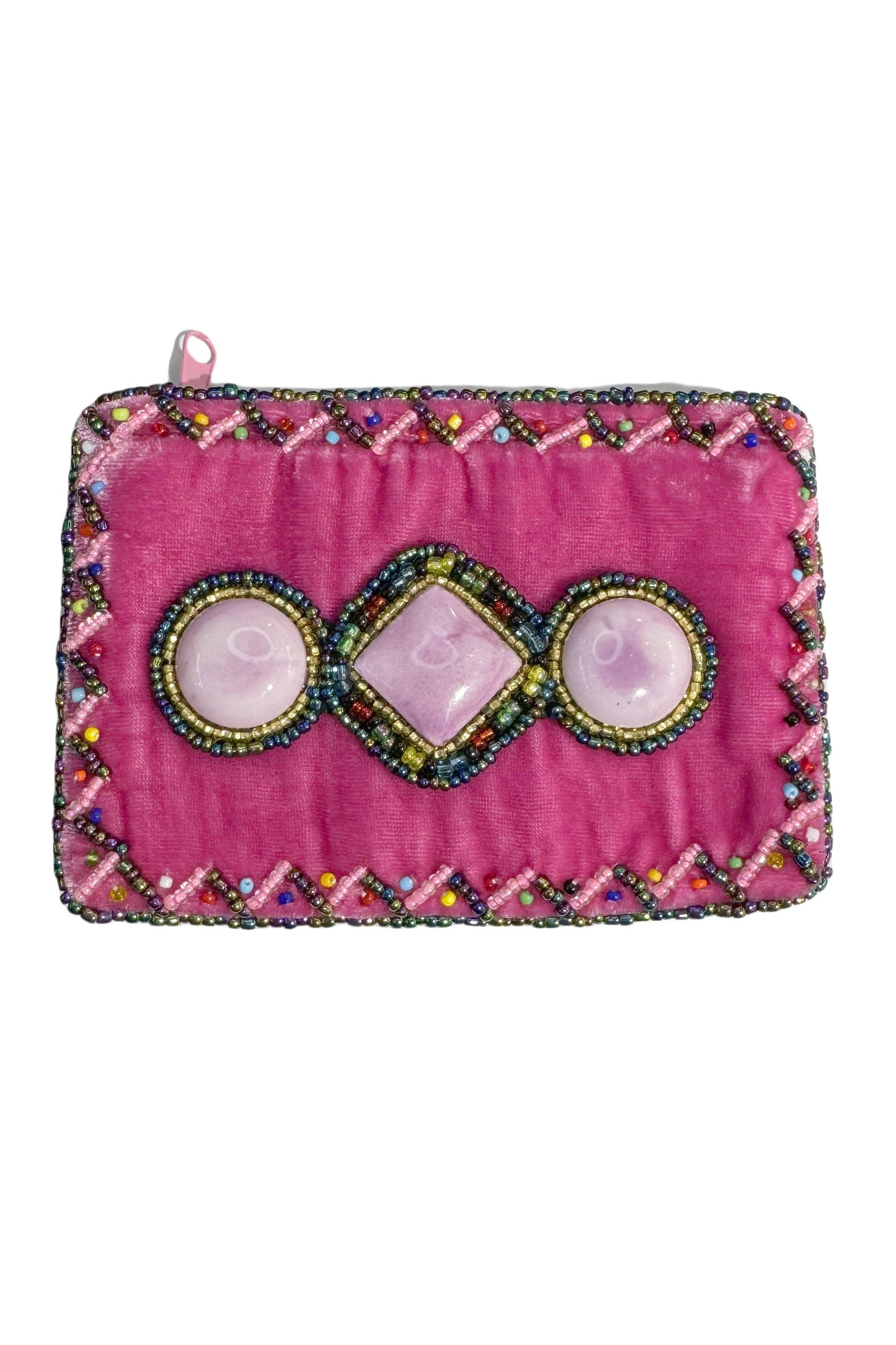 Gem Rectangle Velvet Coin Purse