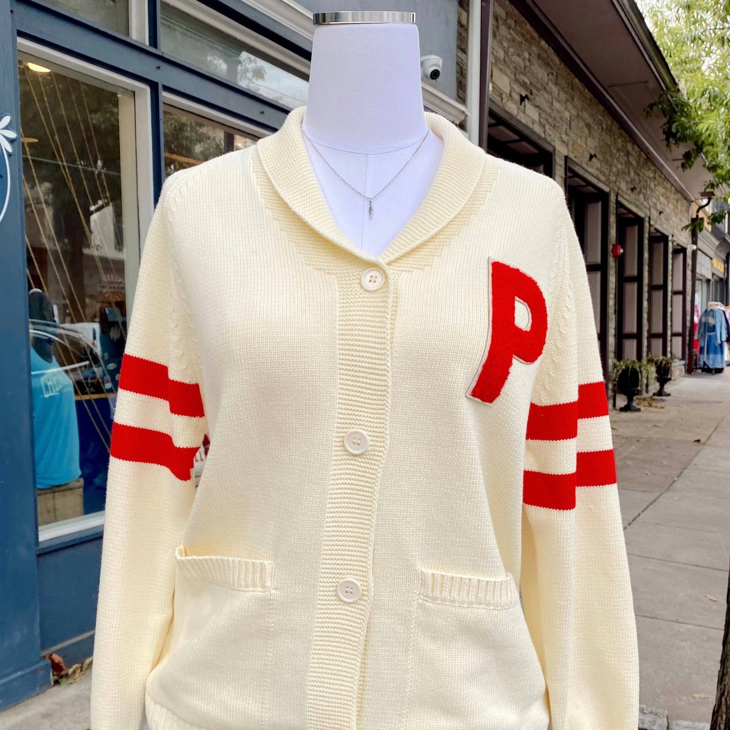 Philadelphia Ring the Bell Collared Knit Cardigan