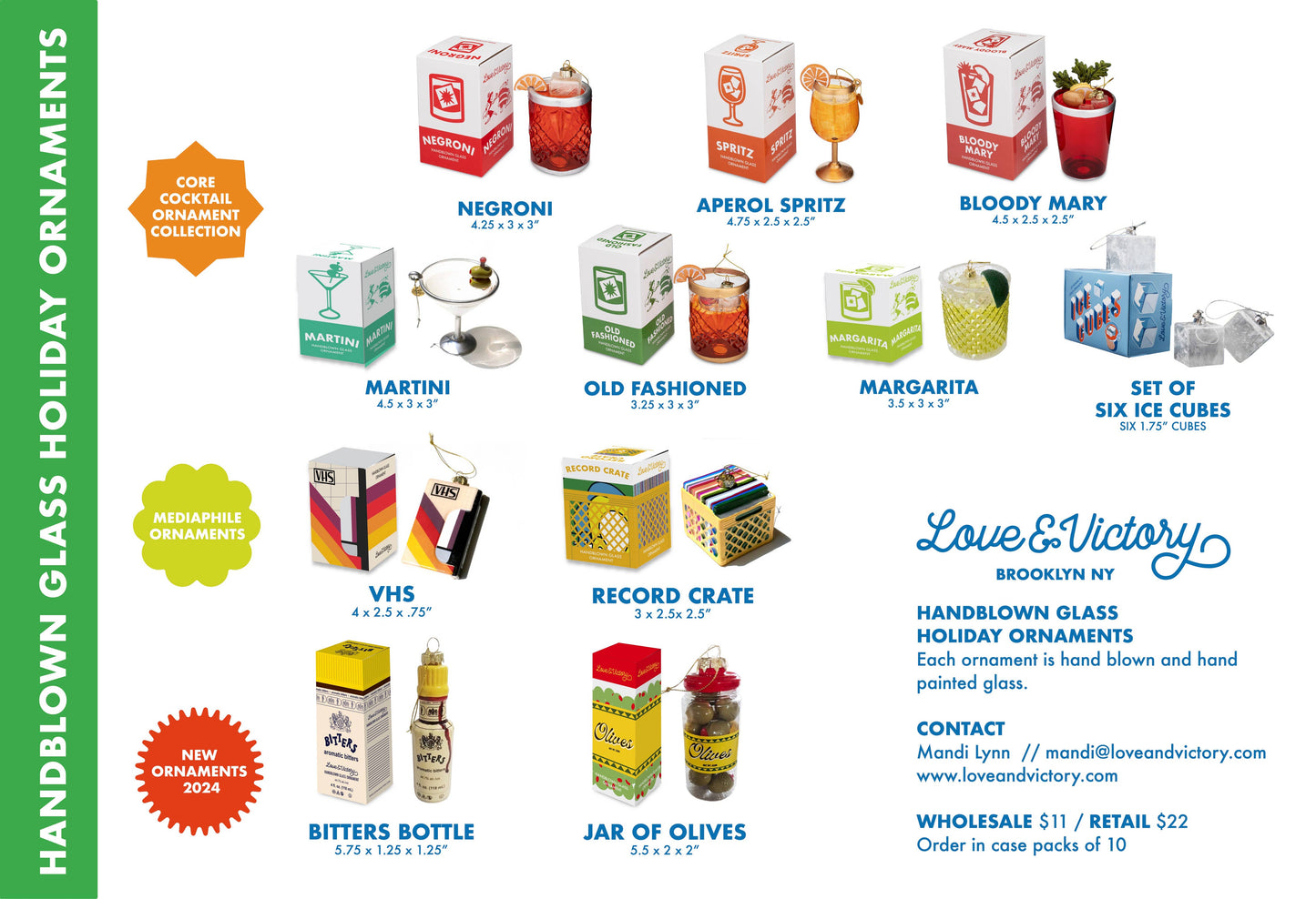 Old Fashioned Cocktail Holiday Ornament