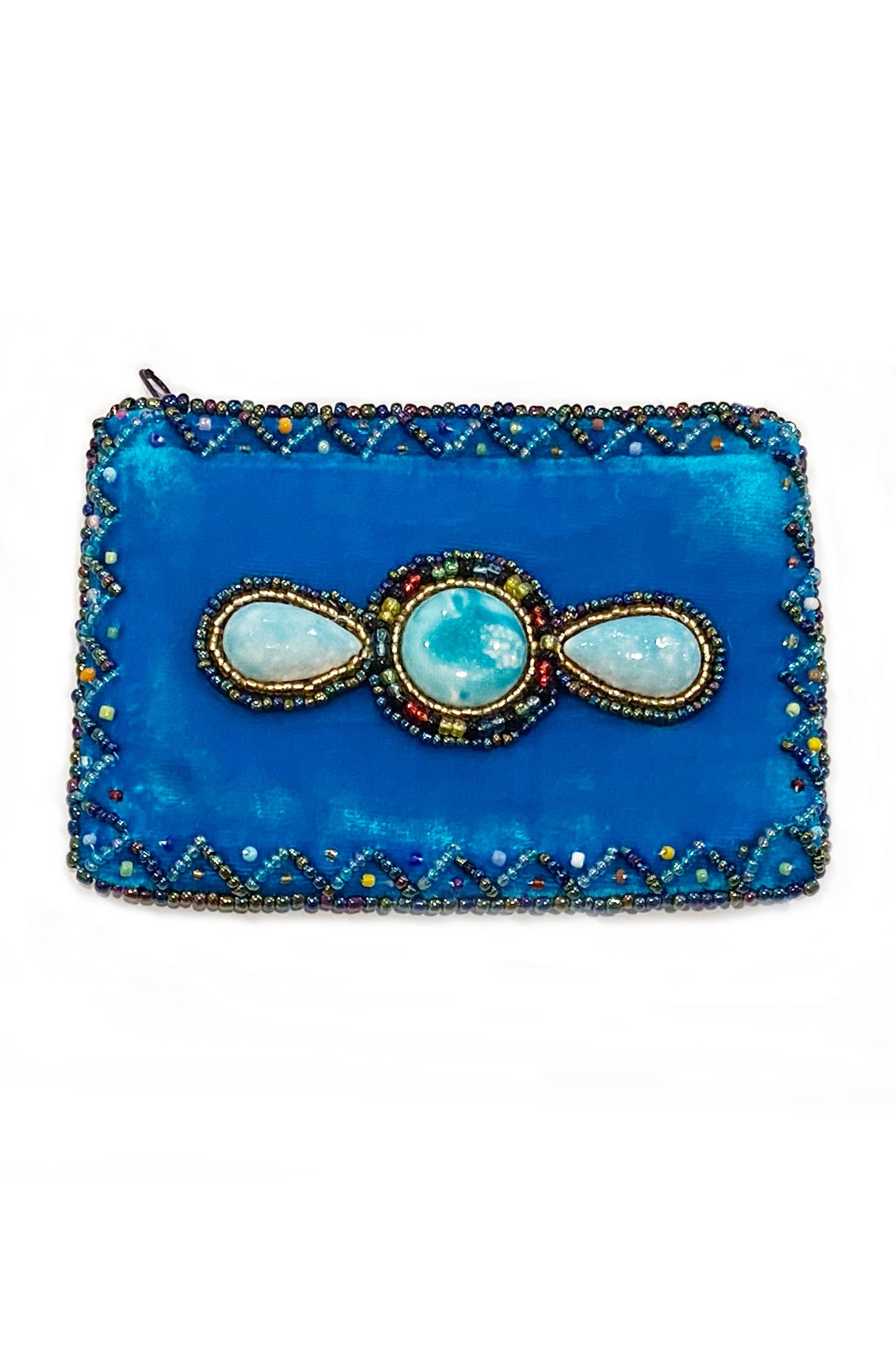 Gem Rectangle Velvet Coin Purse