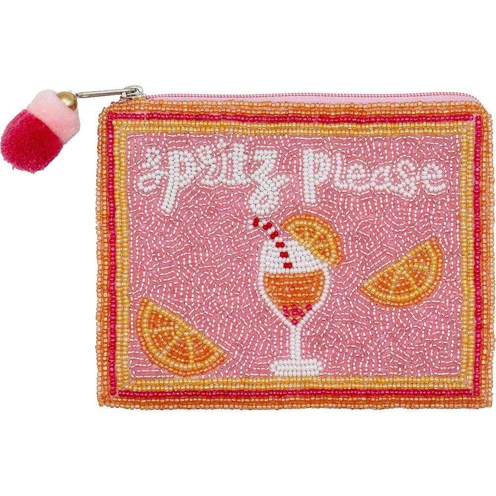 SPRITZ PLEASE Beaded Pouch
