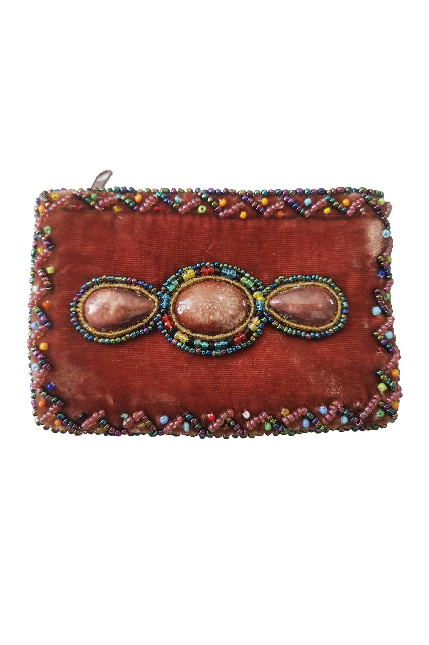 Gem Rectangle Velvet Coin Purse