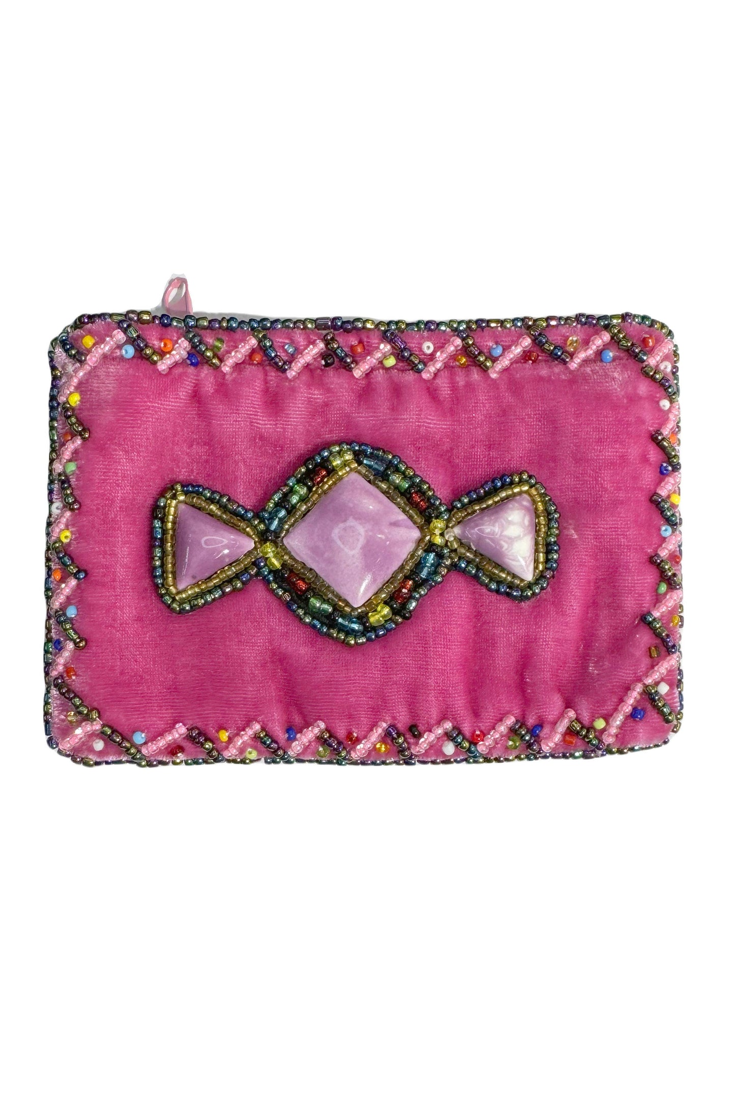 Gem Rectangle Velvet Coin Purse