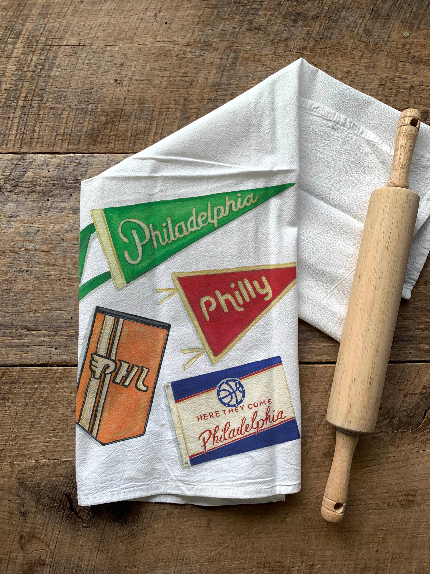 Philly Flags Tea Towel