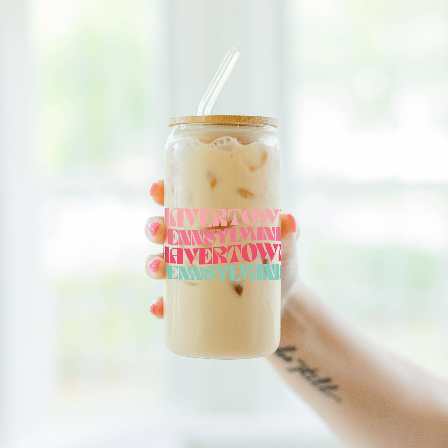 16oz Cold Brew Glass-Retro Wave Havertown Pennsylvania