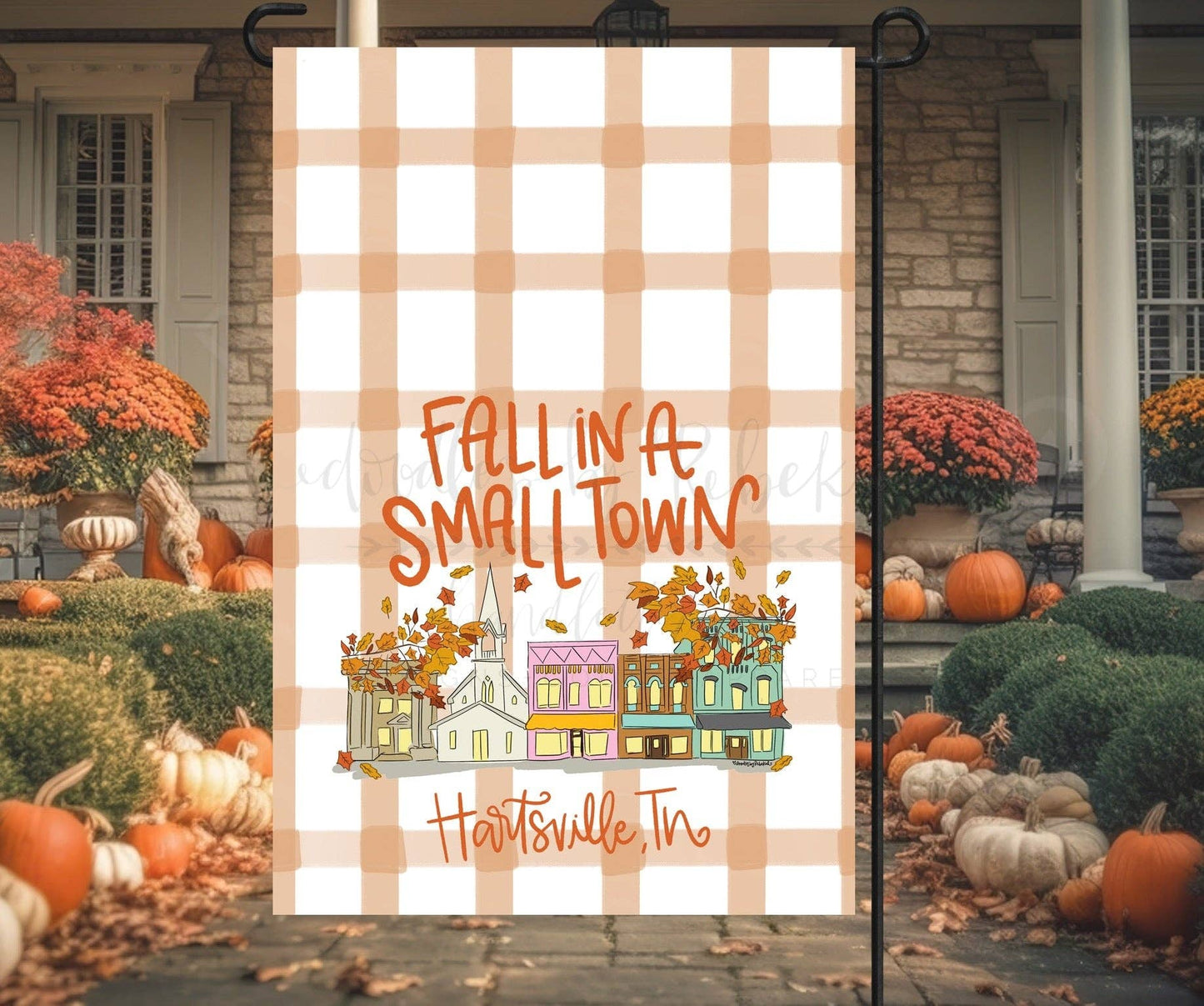Havertown Fall In A Small Town Garden Flag