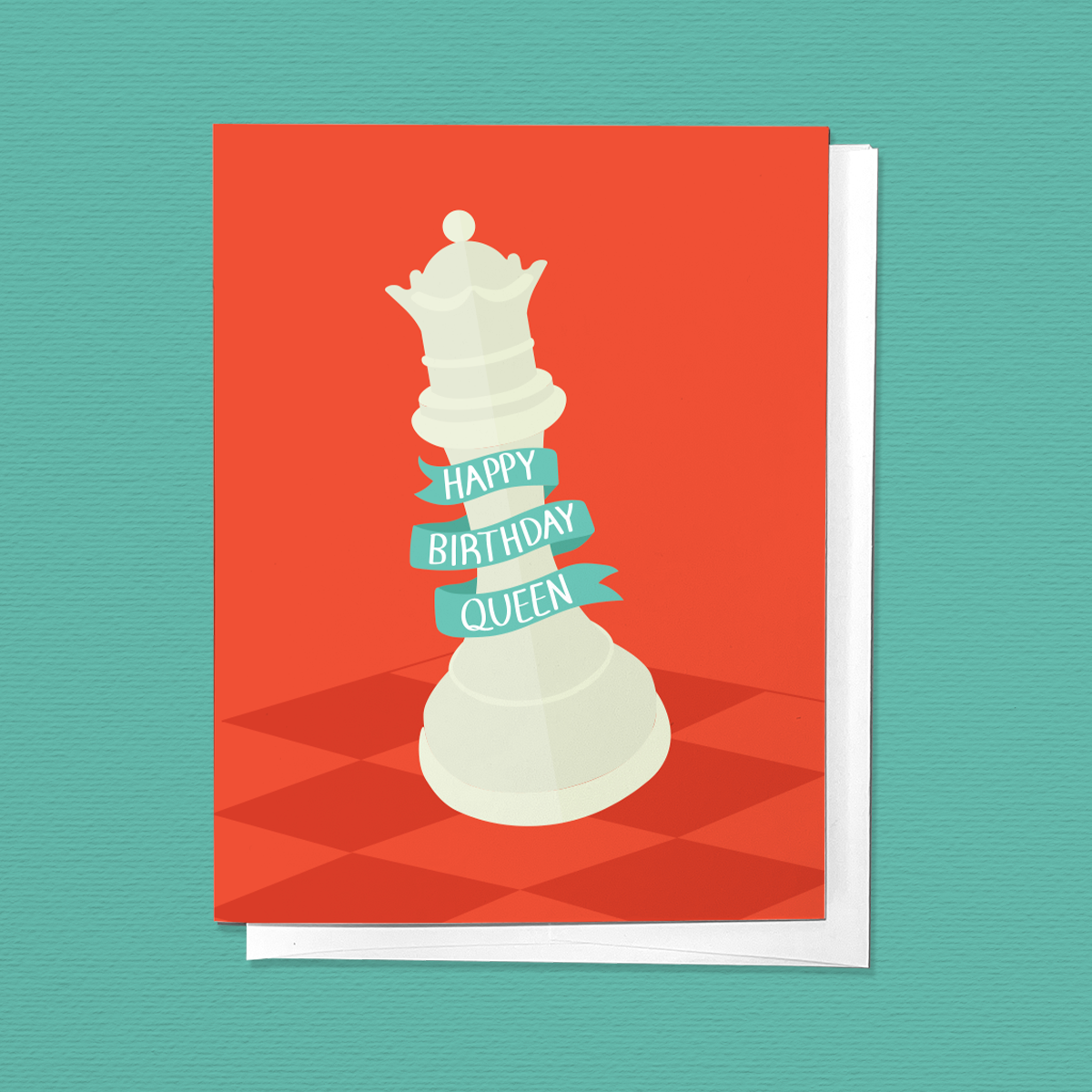 Happy Birthday Queen Chess, Queens Gambit Greeting Card