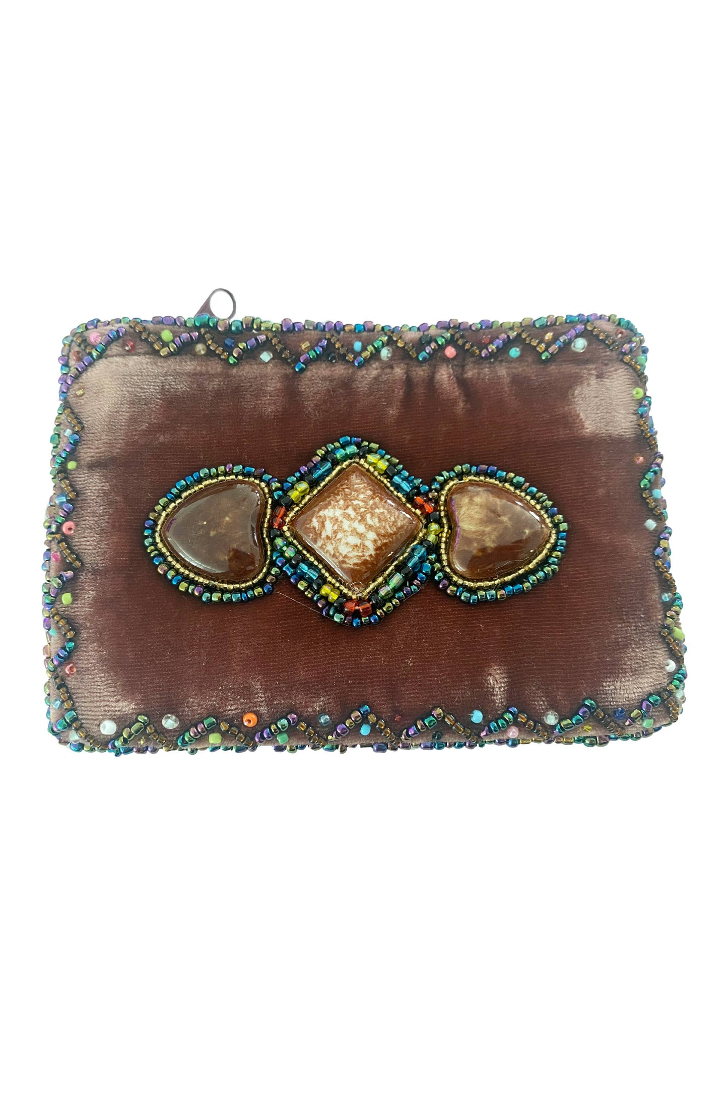 Gem Rectangle Velvet Coin Purse