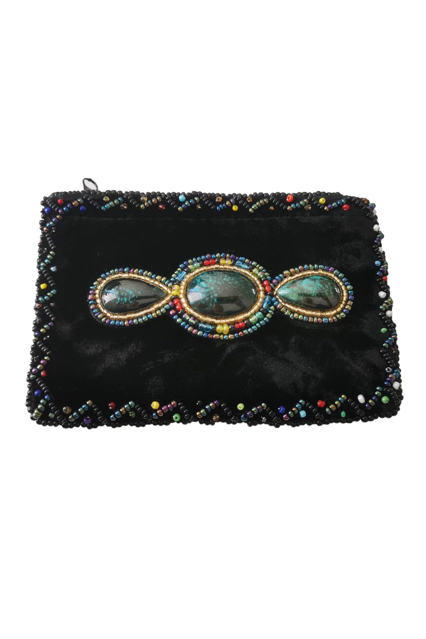 Gem Rectangle Velvet Coin Purse