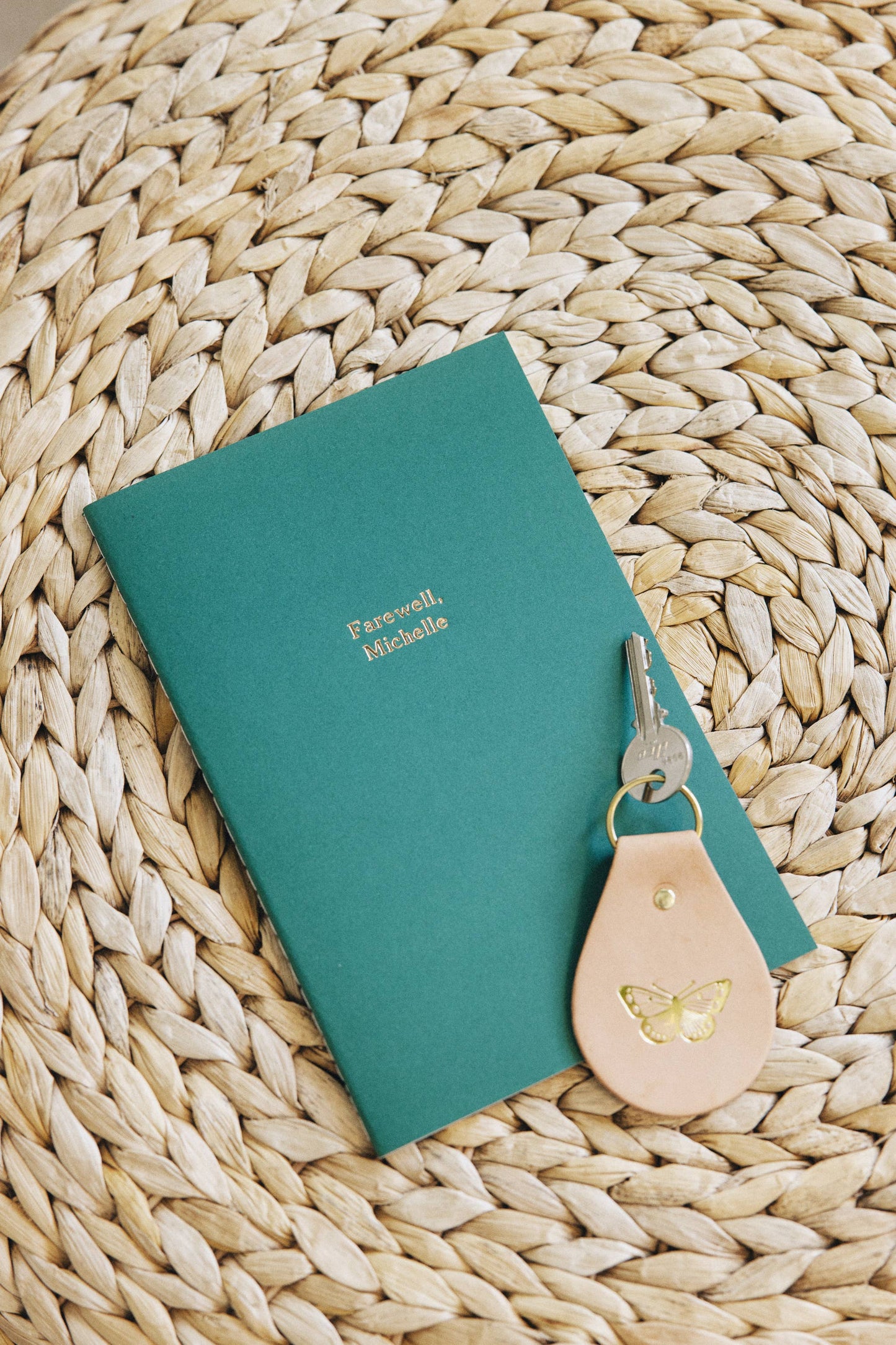 Foil Embossed Discoverie Goods Co. Leather Keychain