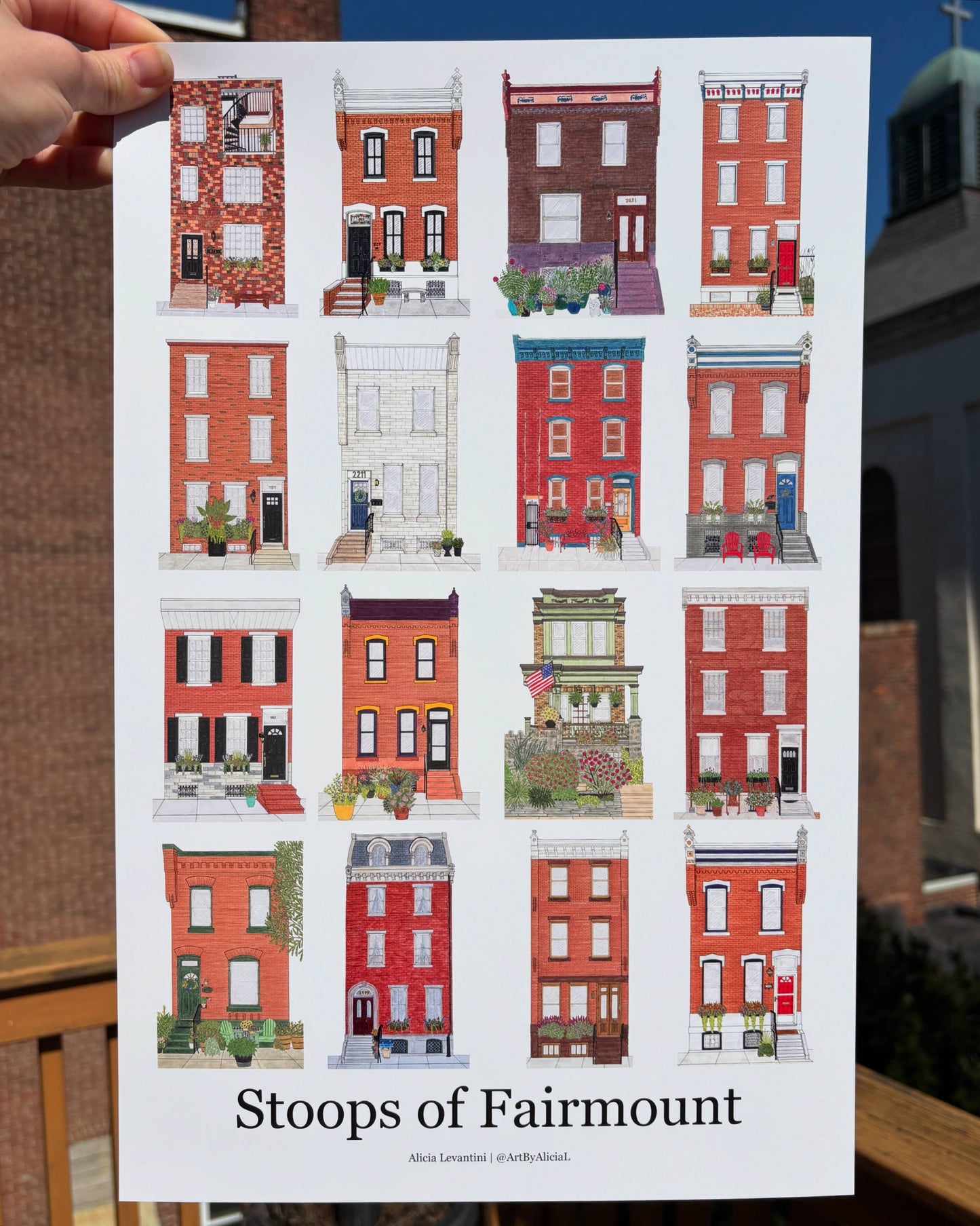 Stoops of Fairmount 11x17 Poster