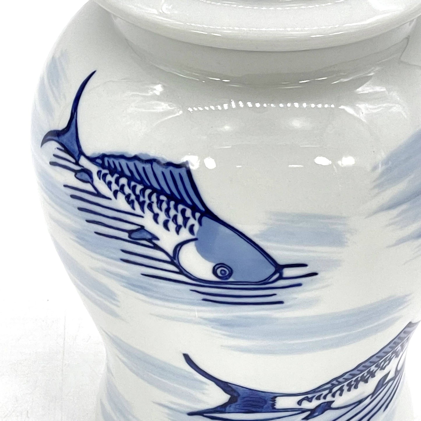 Small Chinoiserie Ceramic Decorative Tea & Ginger Jar 8"