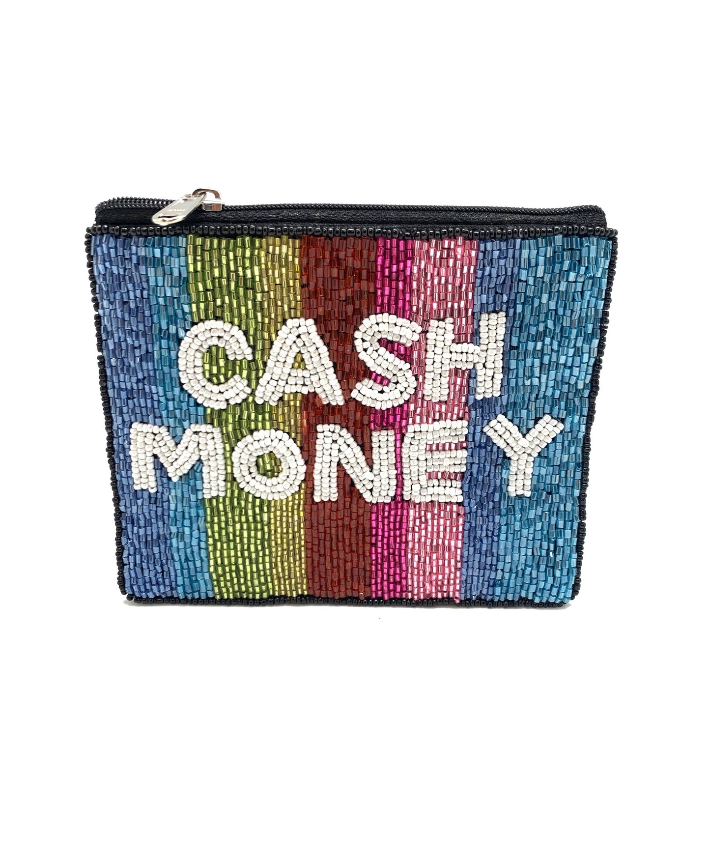 Cash Money Multi Color Beaded Coin Purse