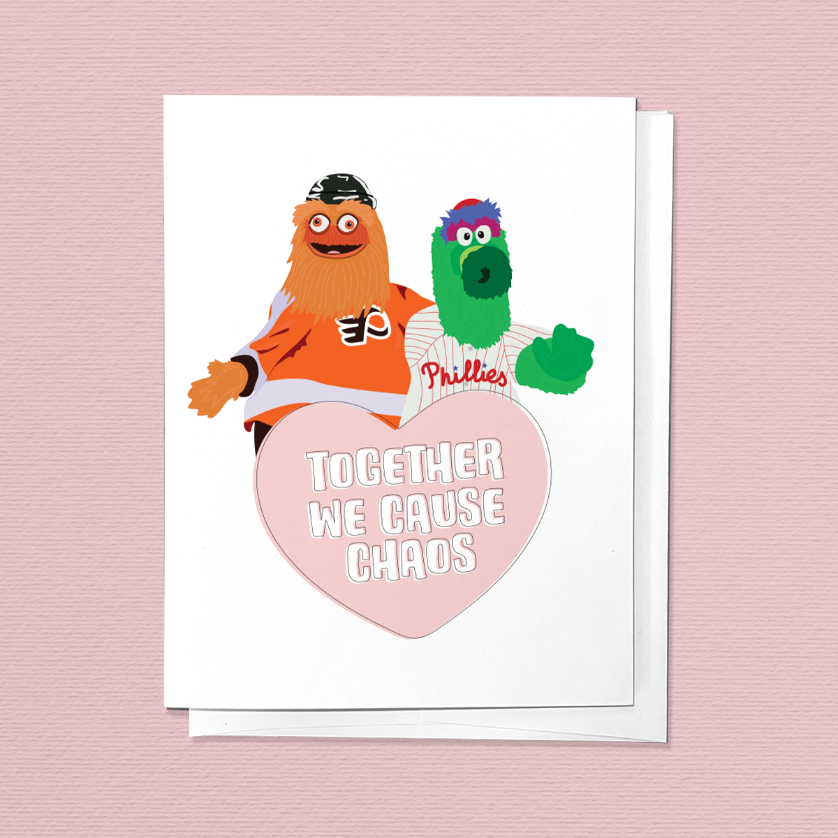 Together, We Cause Chaos Philly Love Valentines Day Card