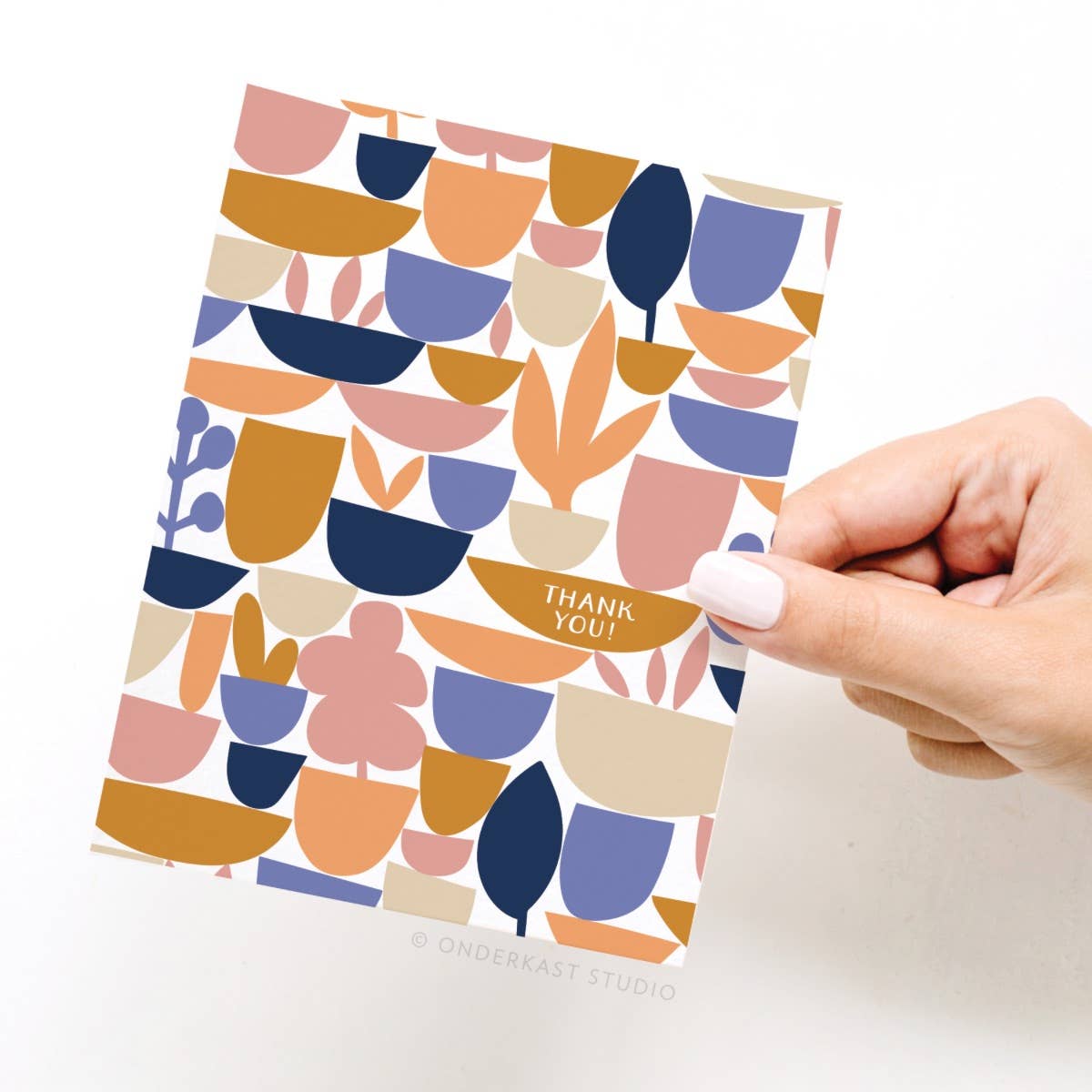 Thank You Mod Pattern Greeting Card