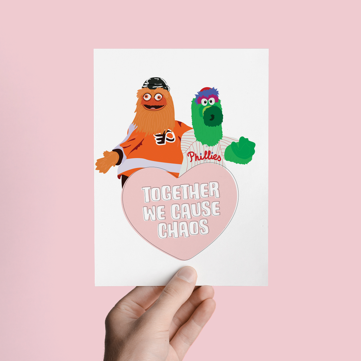 Together, We Cause Chaos Philly Love Valentines Day Card