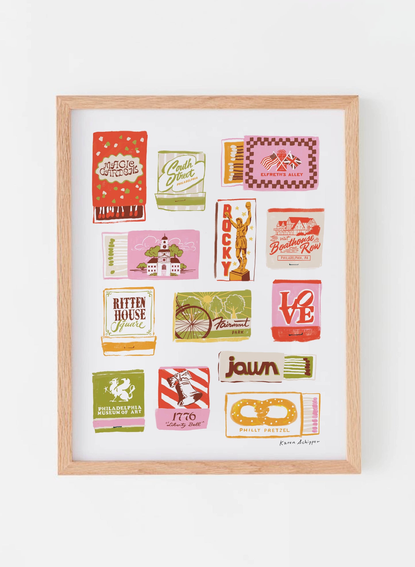 Philadelphia Matchbooks Art Print