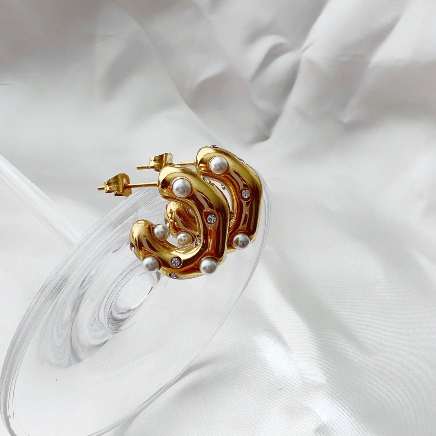 Pearl Dazzle Hoops