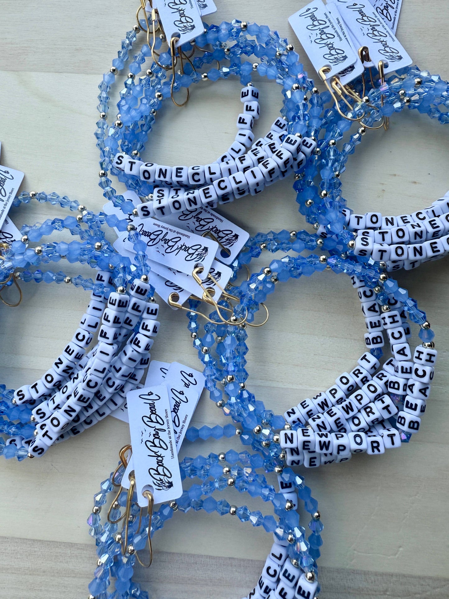 Blue Word Bracelet