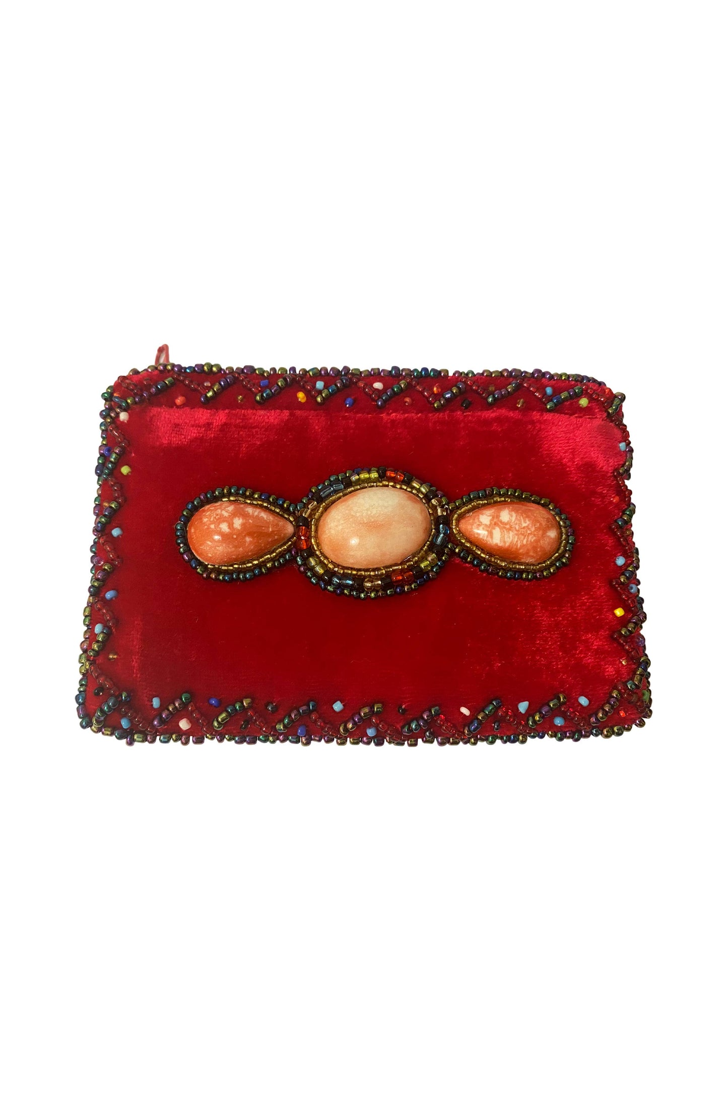 Gem Rectangle Velvet Coin Purse