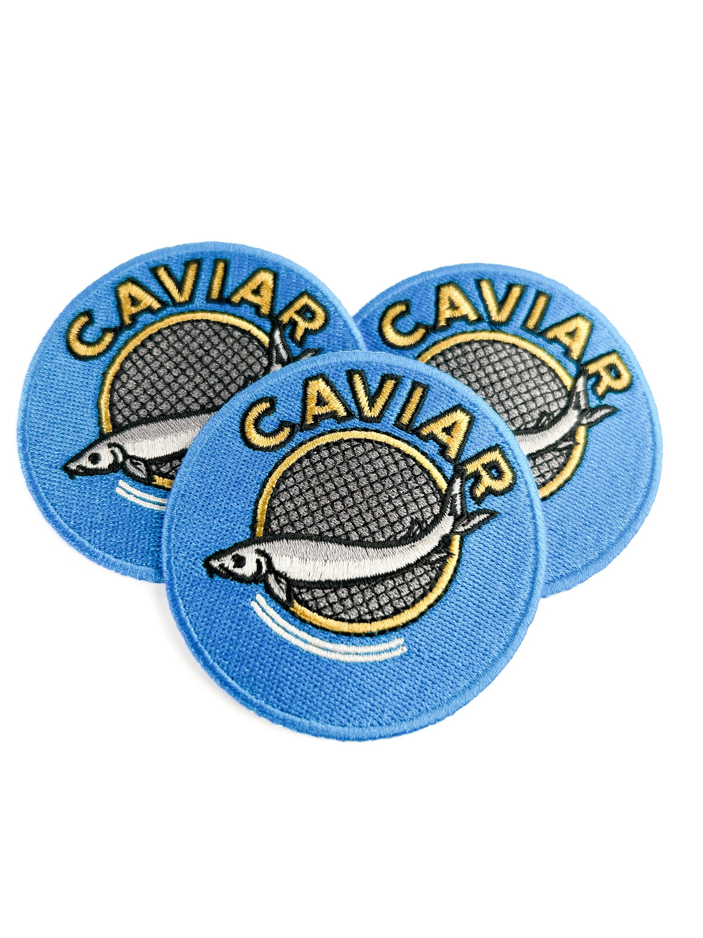 Caviar Embroidered Patch Luxe Food Patch for Jackets, Hats