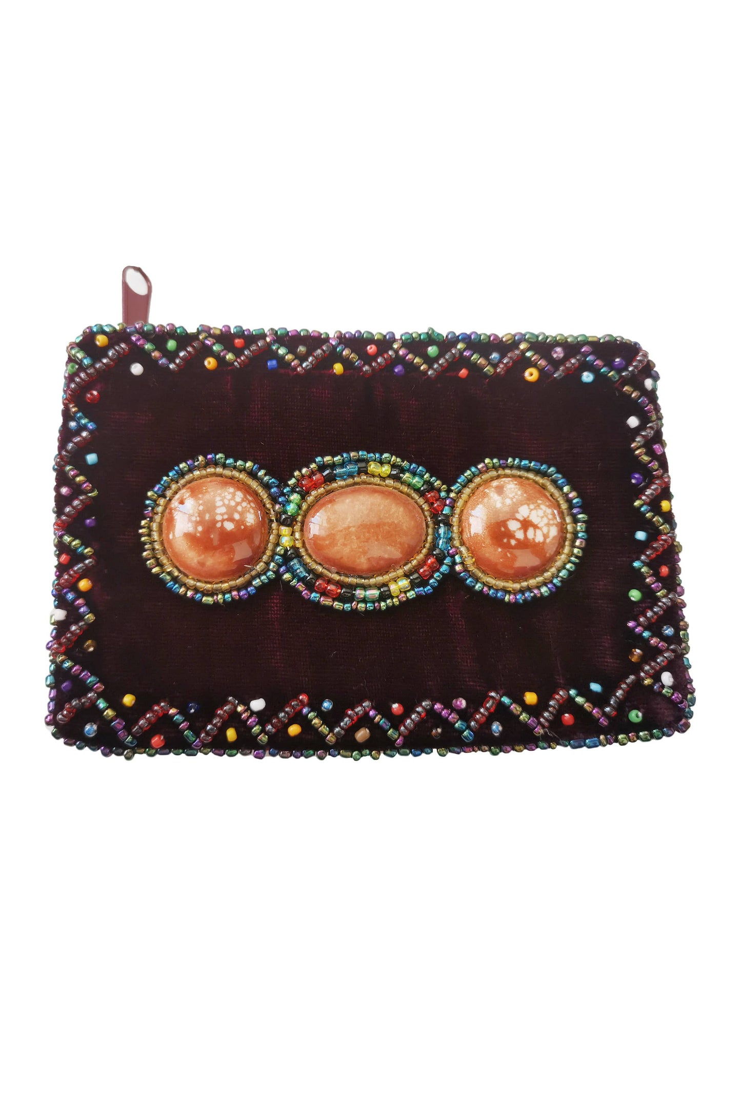 Gem Rectangle Velvet Coin Purse