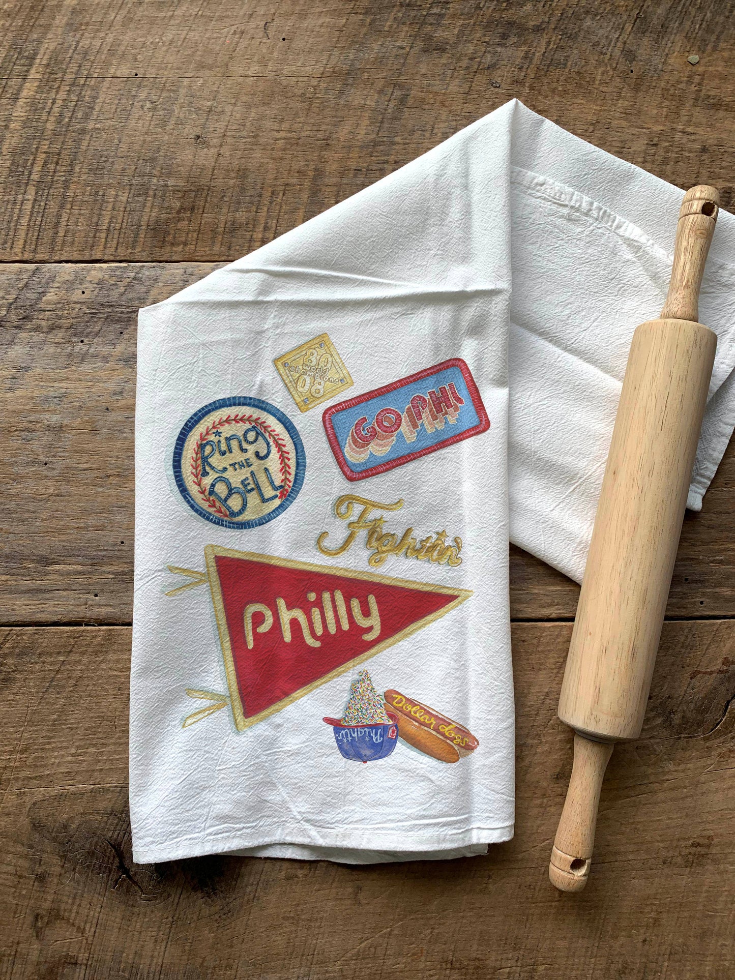 Philly Baseball Fan Flour Sack Towel