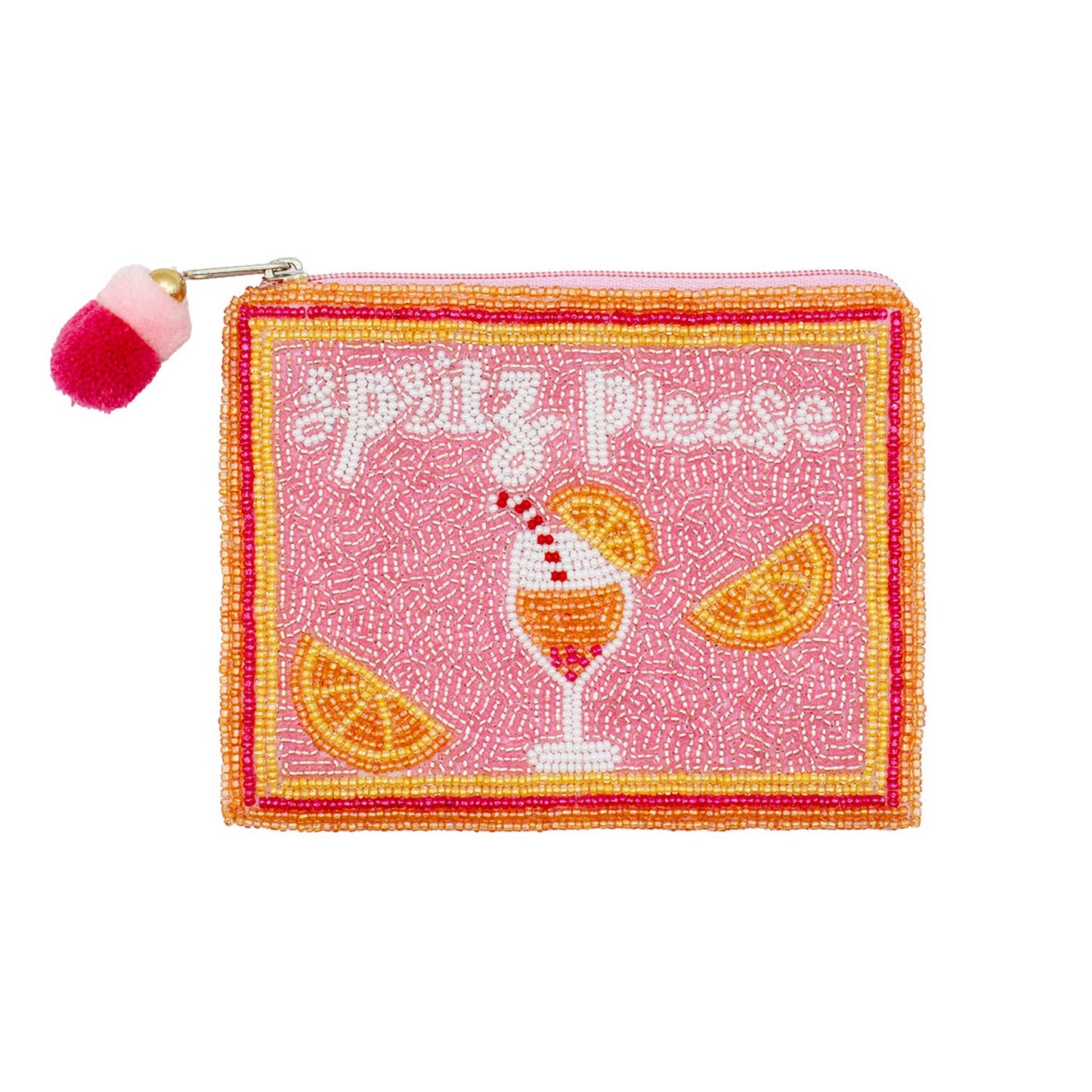 SPRITZ PLEASE Beaded Pouch