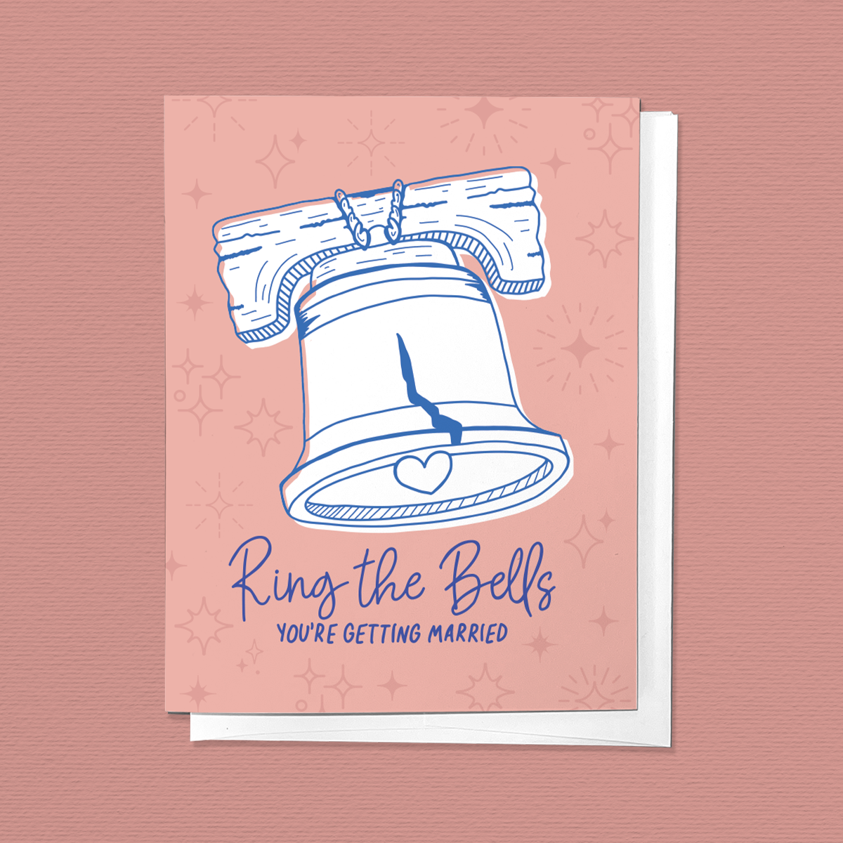 Ring the Bells Philadelphia Wedding Congrats Greeting Card
