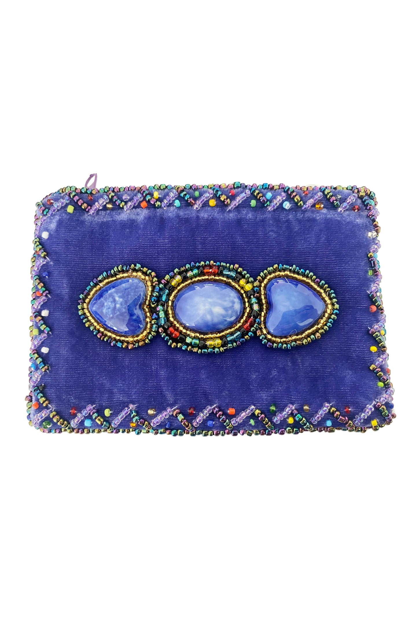 Gem Rectangle Velvet Coin Purse