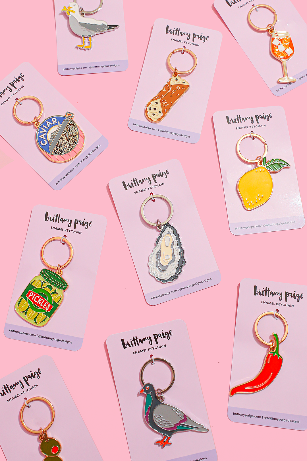 Aperol Spritz Enamel Keychain Bag Charm