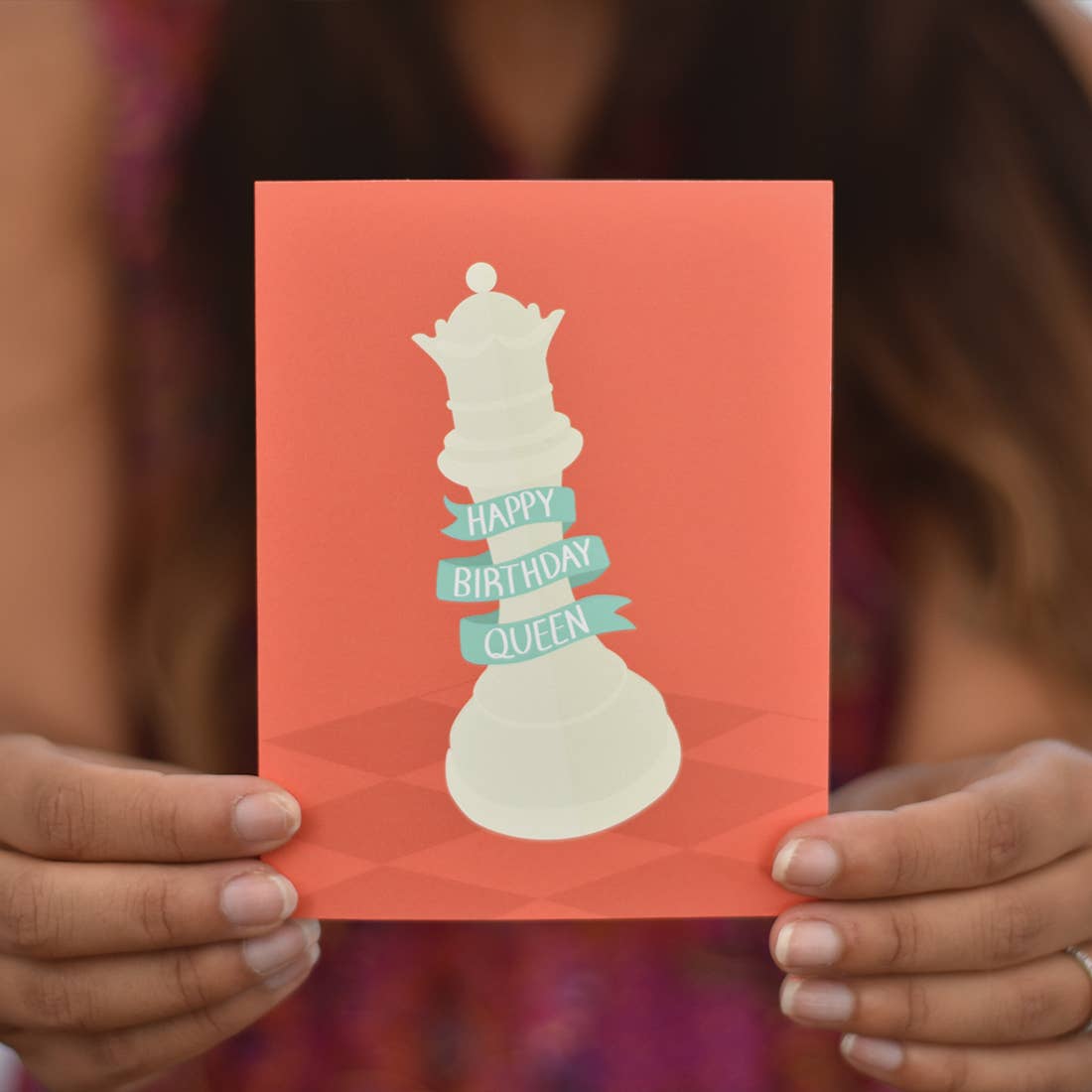 Happy Birthday Queen Chess, Queens Gambit Greeting Card