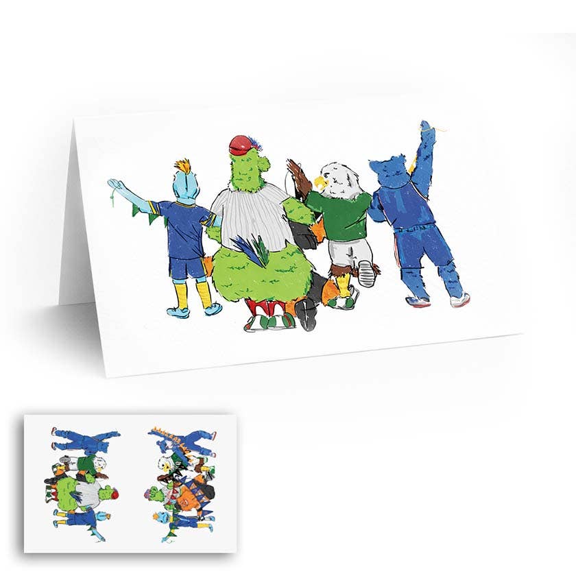 Philly Mascots Greeting Card