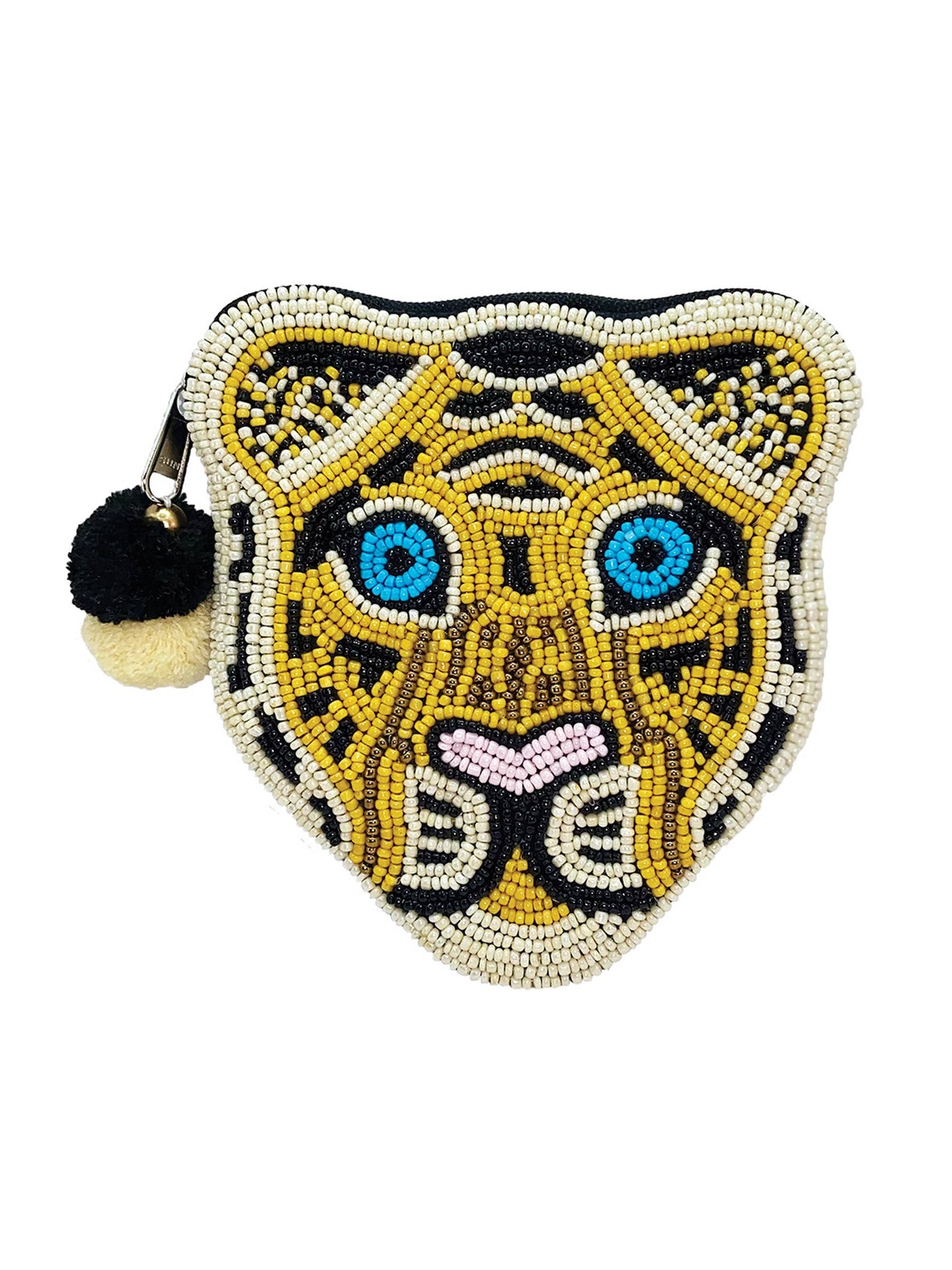 Leopard Beaded Pouch