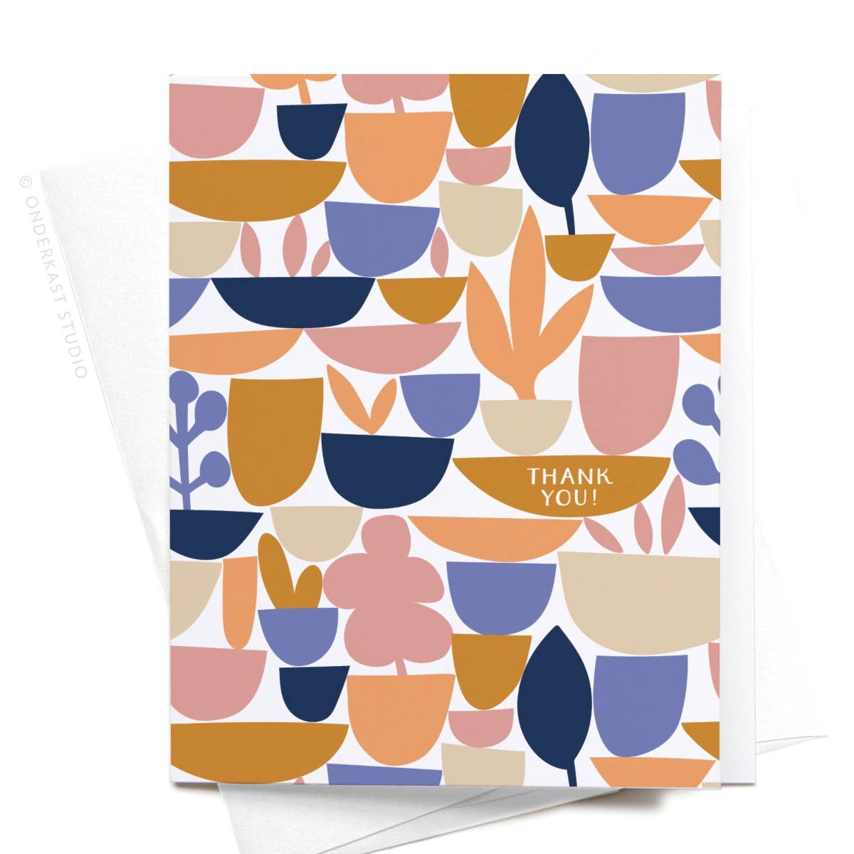 Thank You Mod Pattern Greeting Card