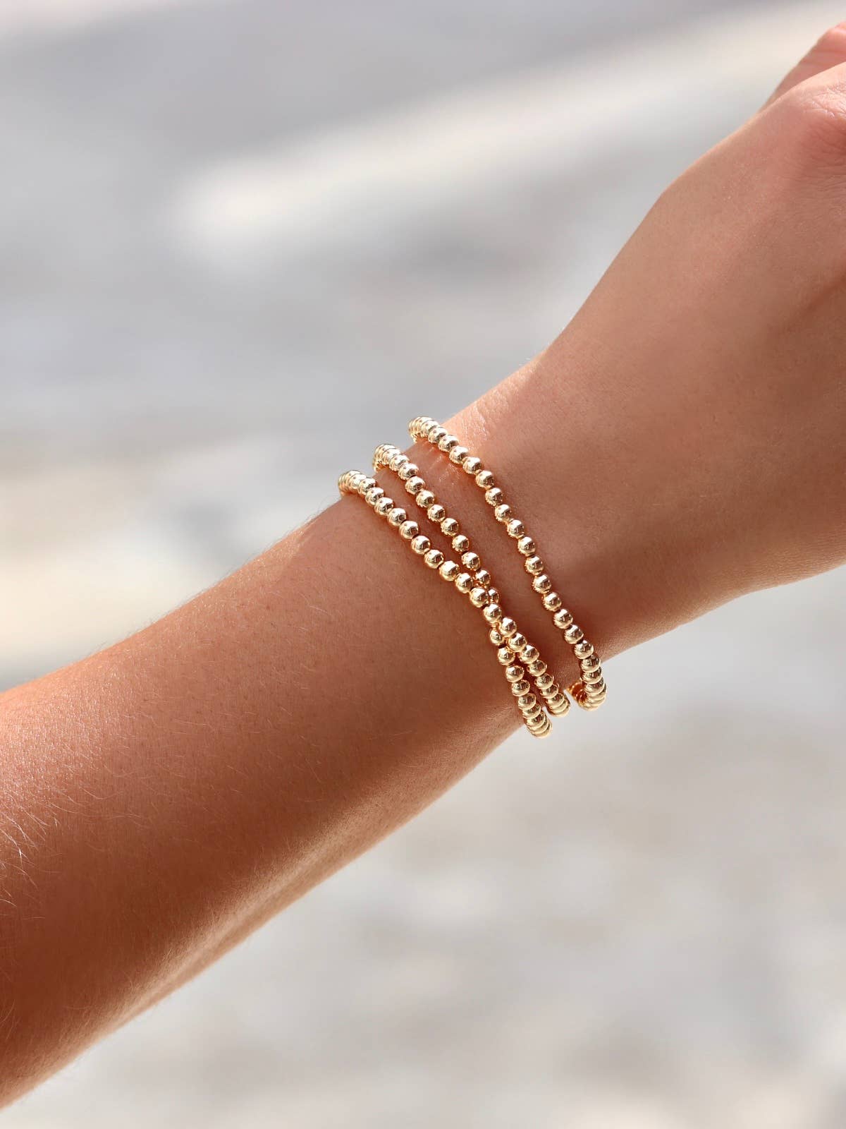 Jane Stretchy Gold Filled or Plated Stacking Bracelets