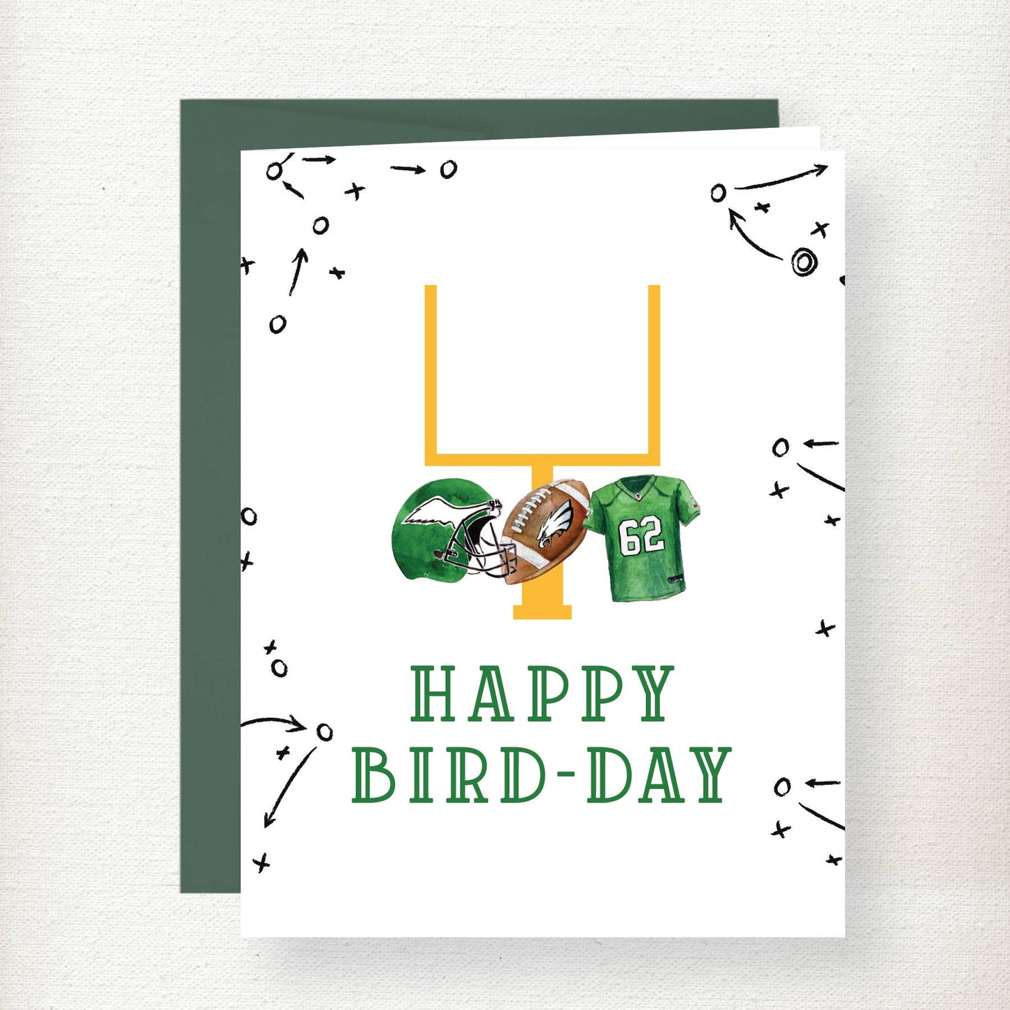 Philadelphia Eagles Bird-Day Greeting Card