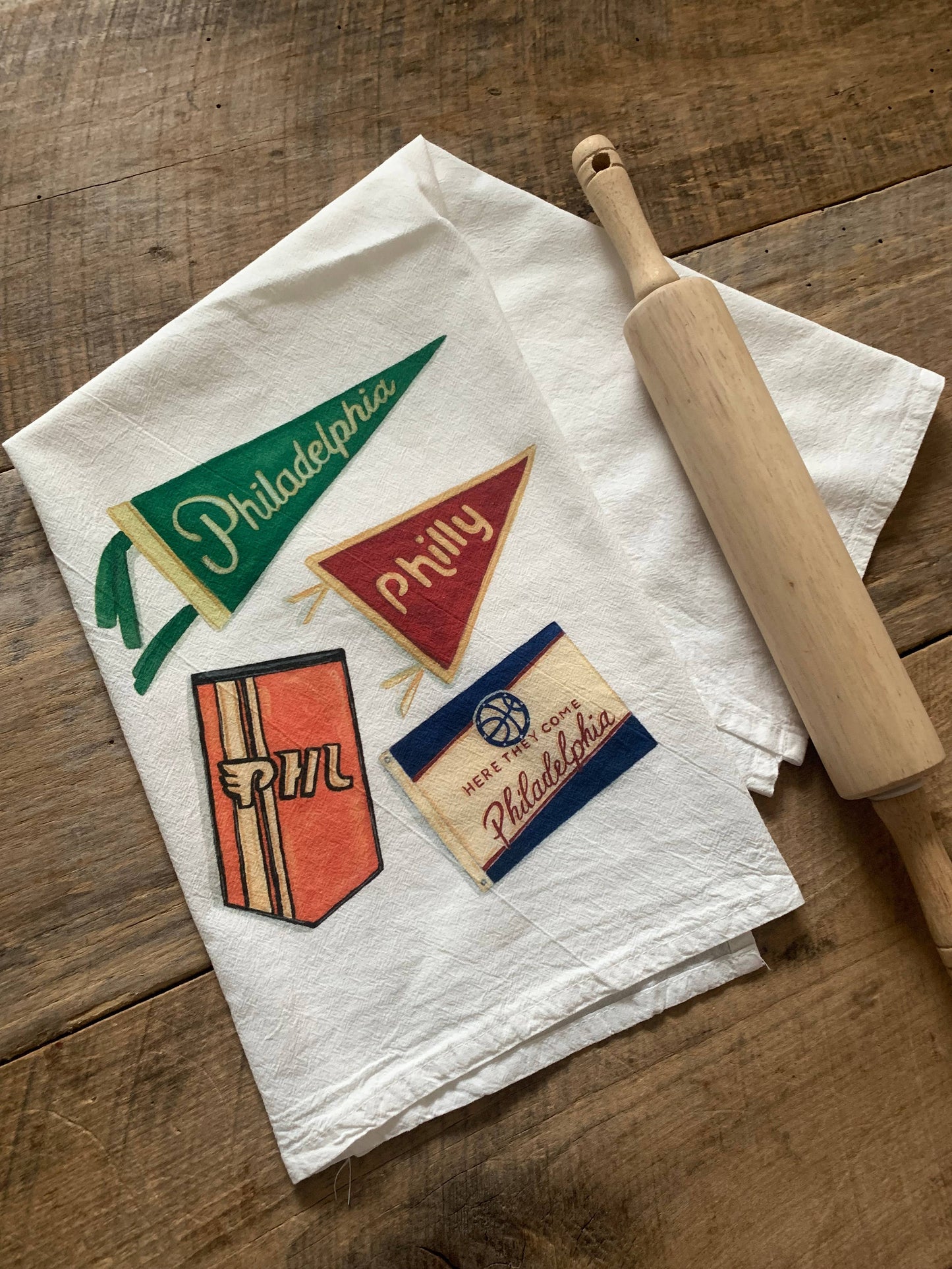 Philly Flags Tea Towel