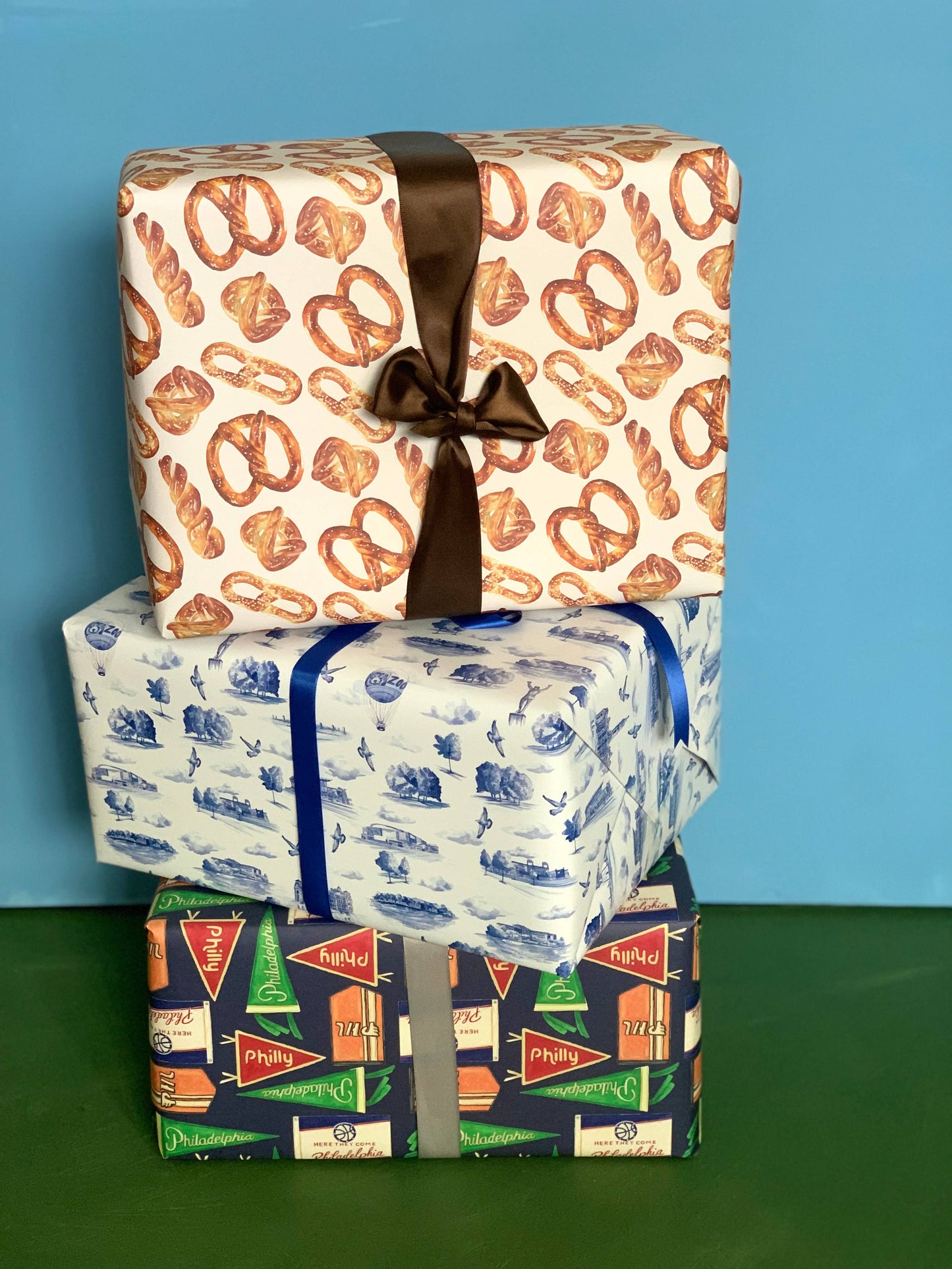 Philly Sports Flags Wrapping Paper