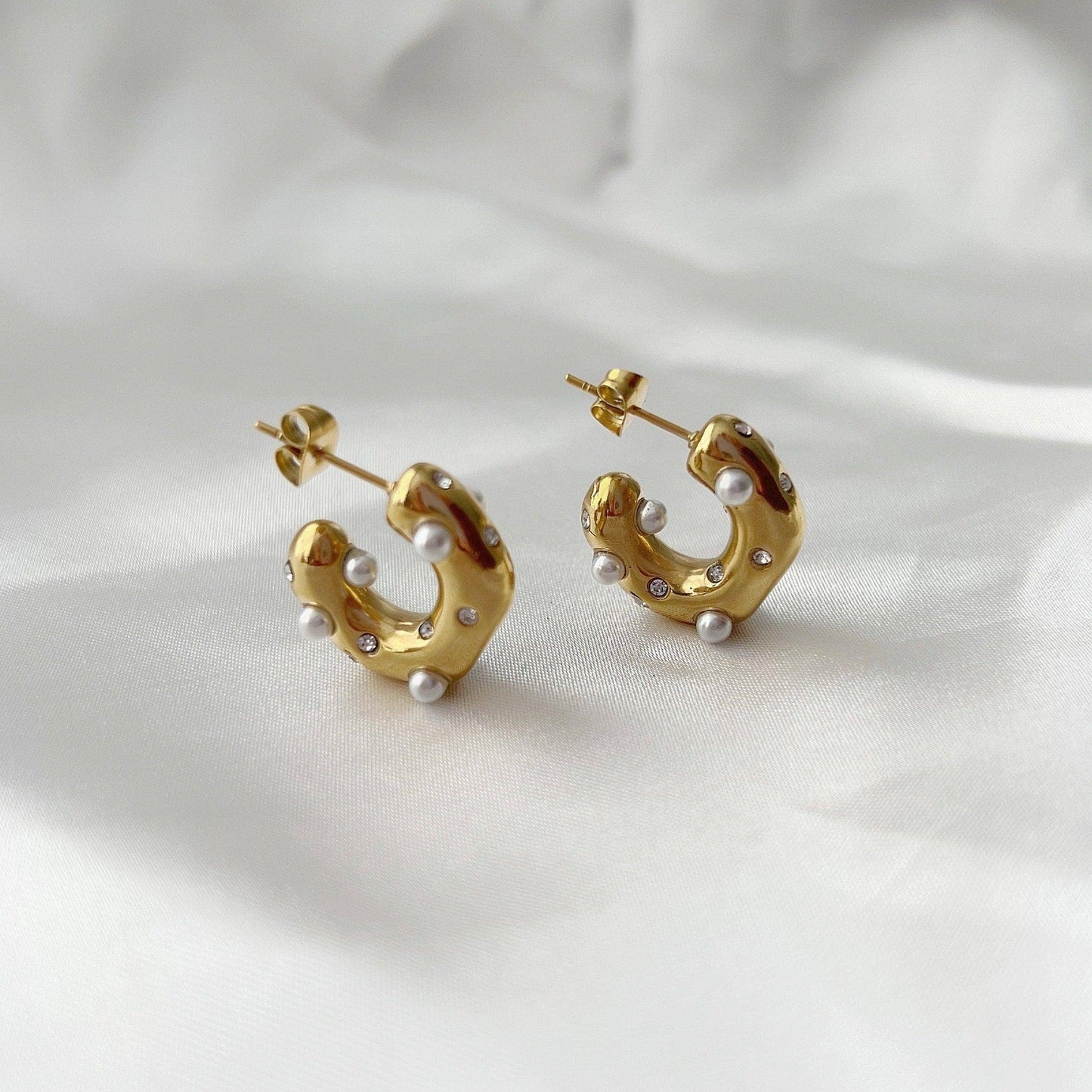 Pearl Dazzle Hoops