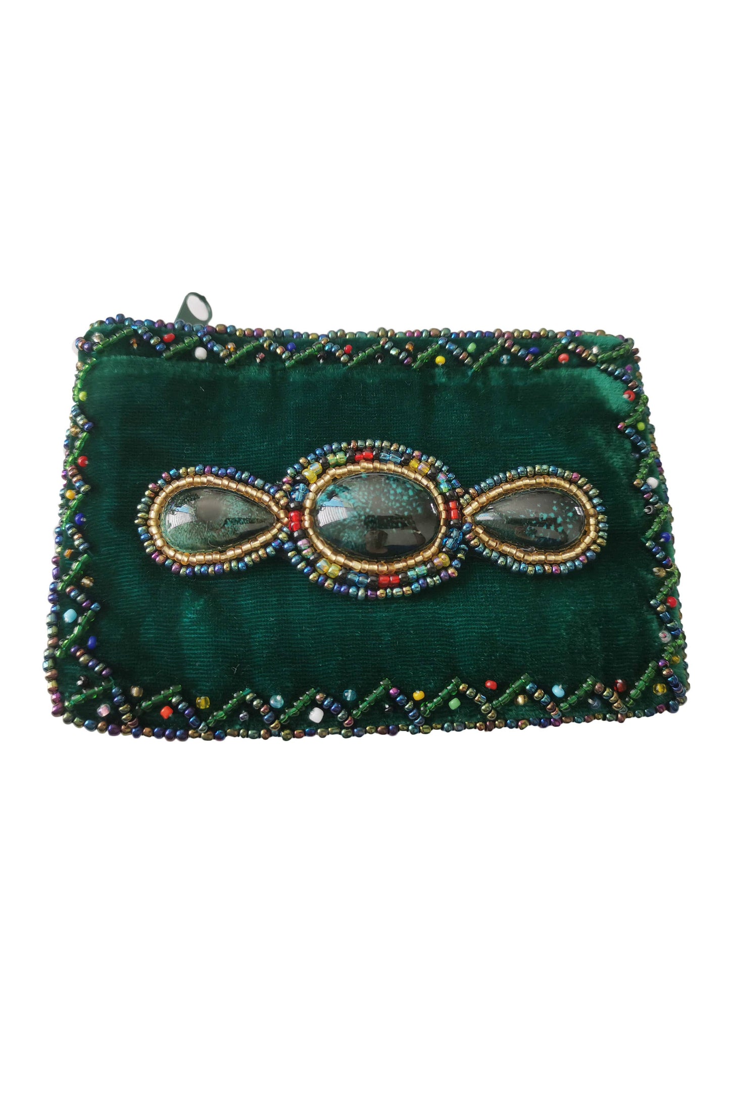 Gem Rectangle Velvet Coin Purse