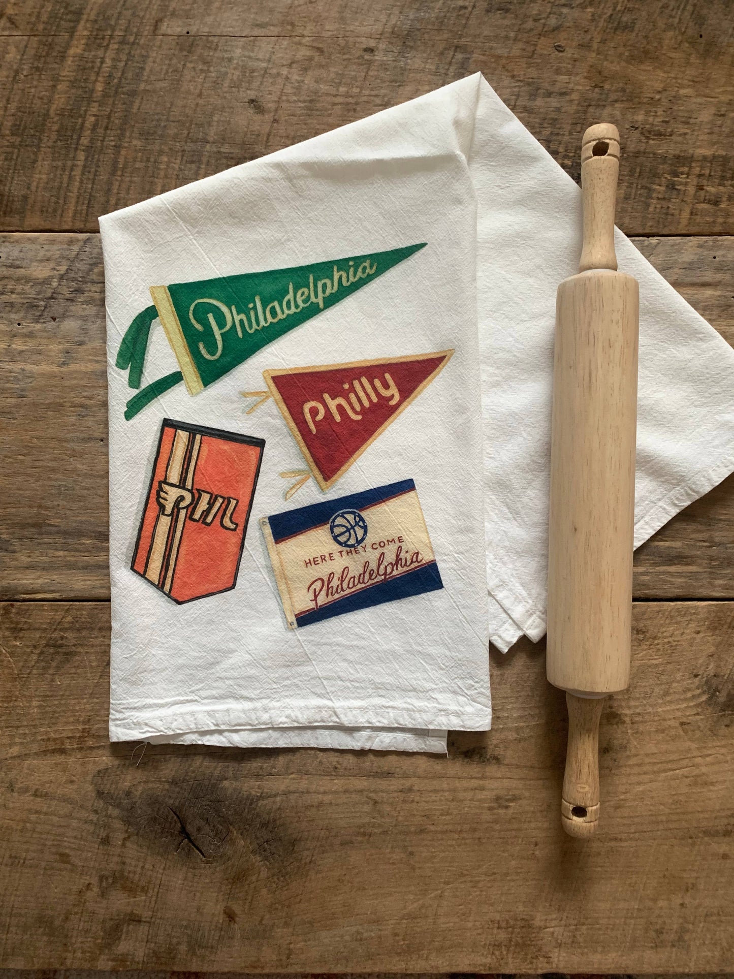 Philly Flags Tea Towel