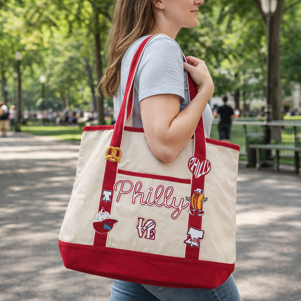 Philly Tote-Large Red 
