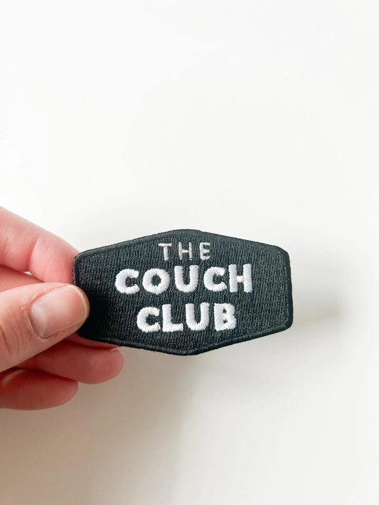 The Couch Club Embroidered Iron-On Patch for Homebodies